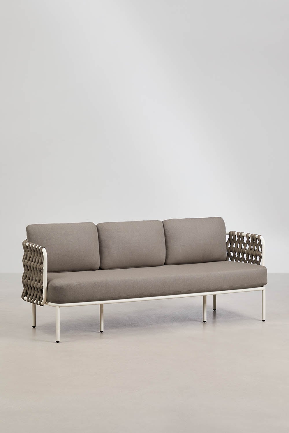 Outdoor furniture set TEVARY, sofa, armchairs, table, hazelnut