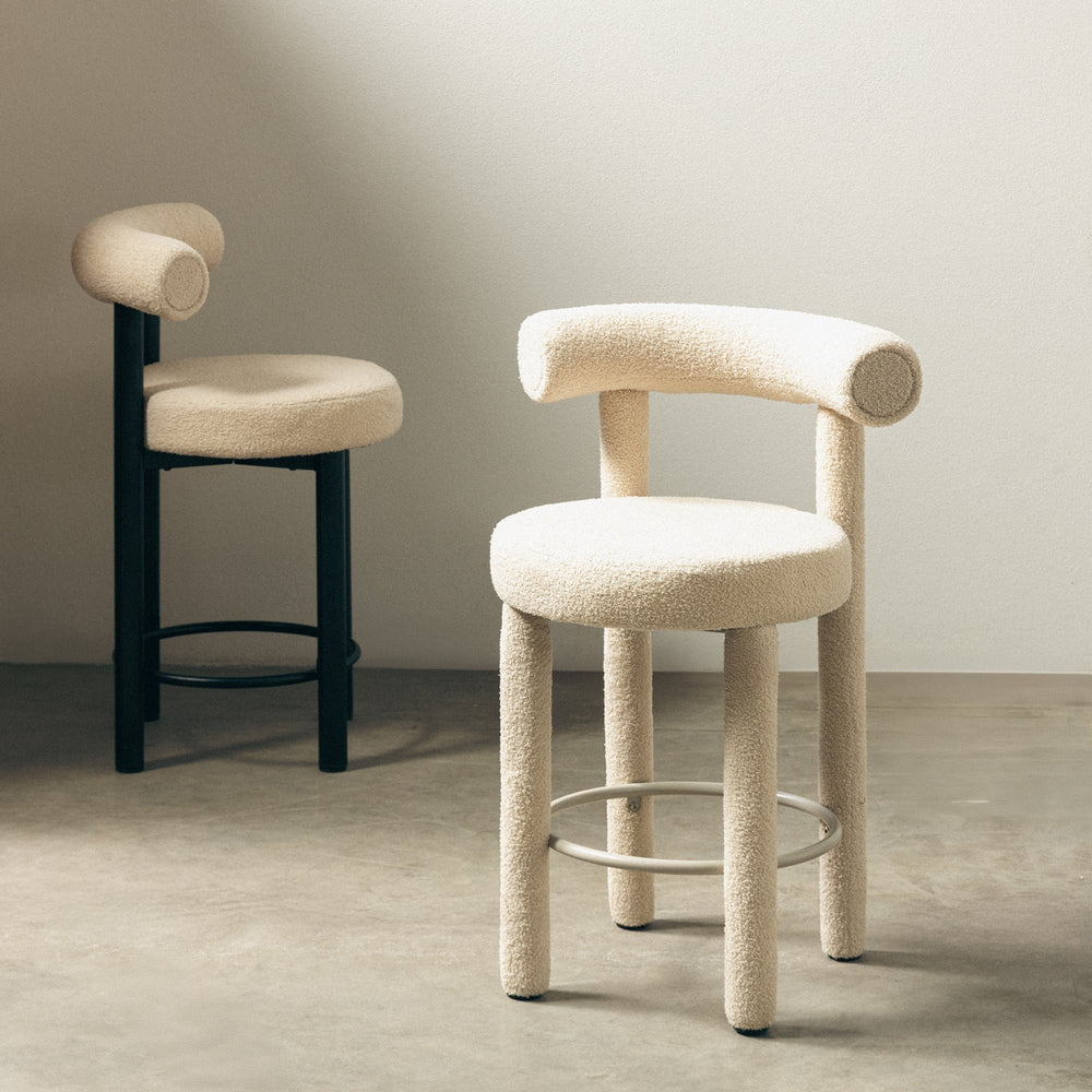 Bar stool PLISSE 2.0, beech, sand