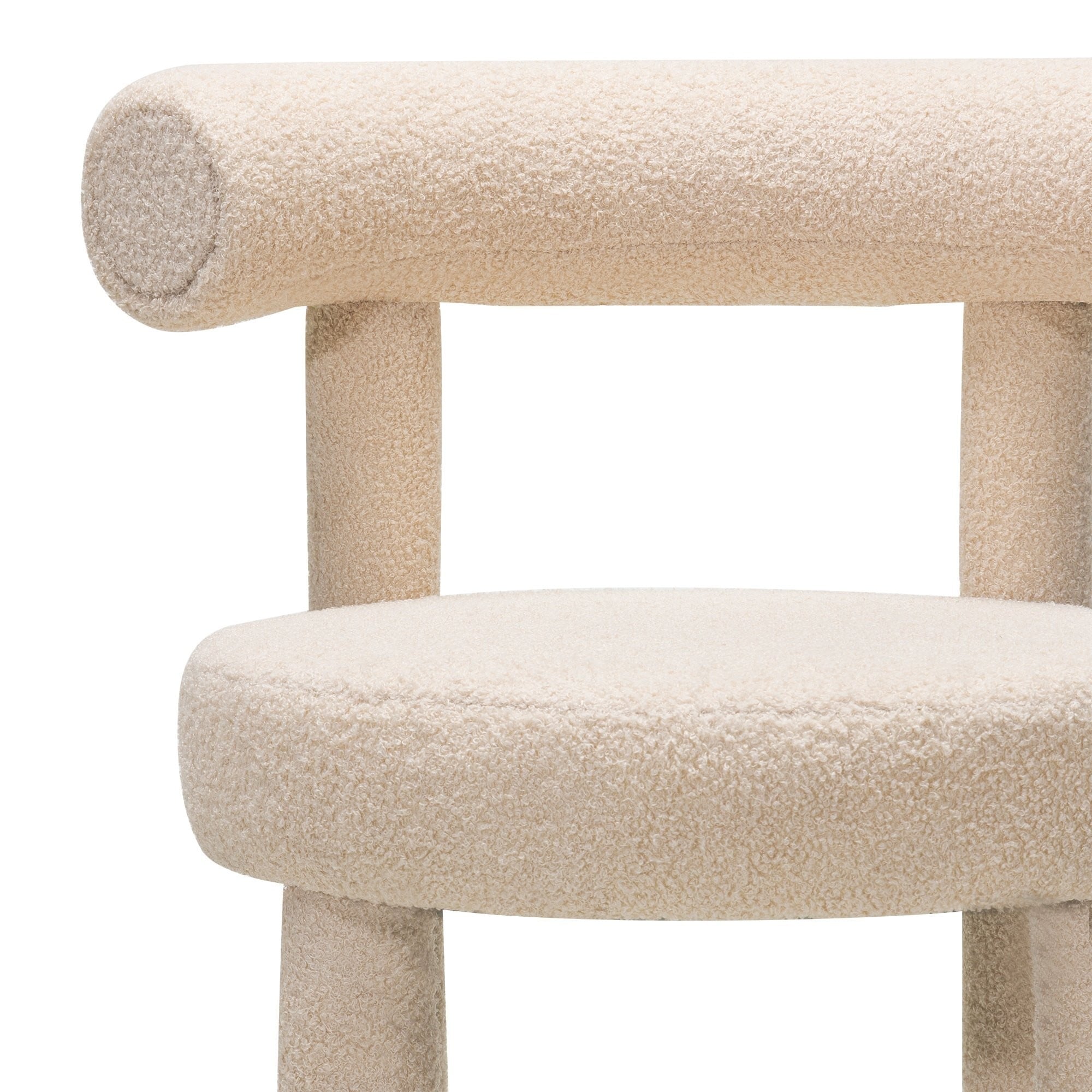 Bar stool PLISSE 2.0, beech, sand