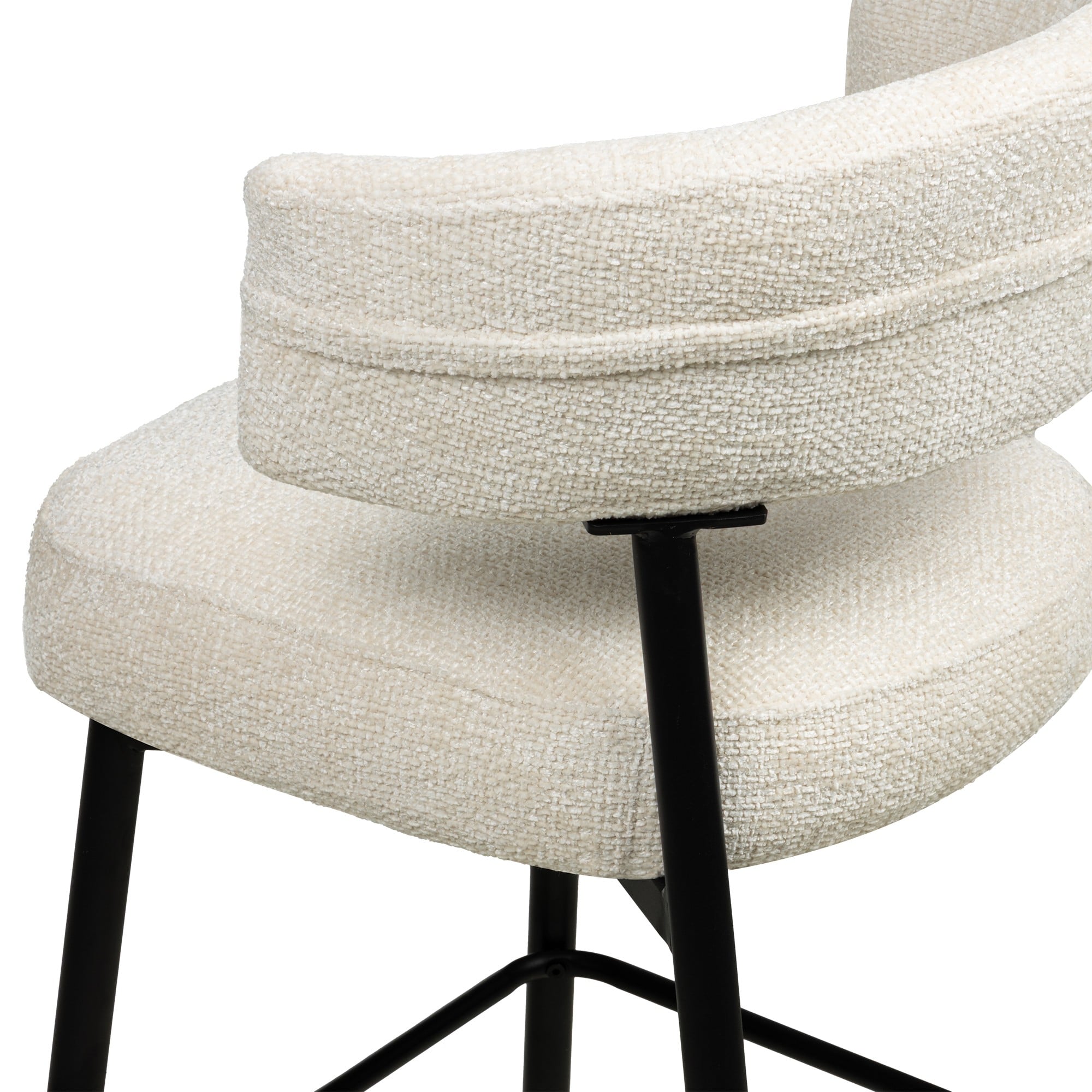 Bar stool SONNET, cream/black legs