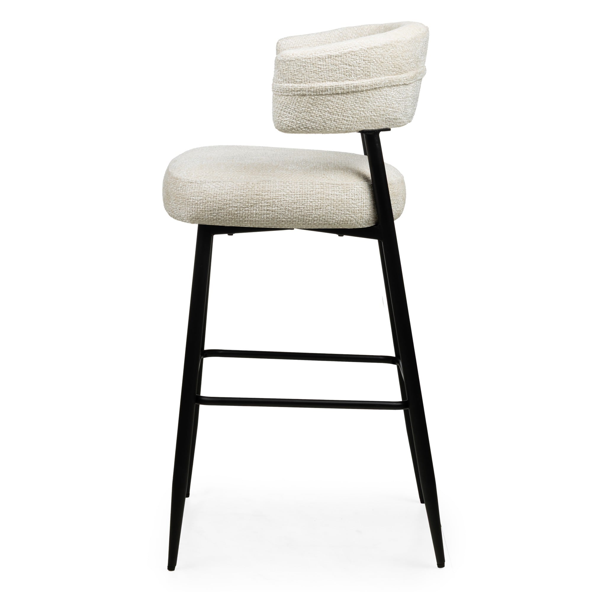 Bar stool SONNET, cream/black legs