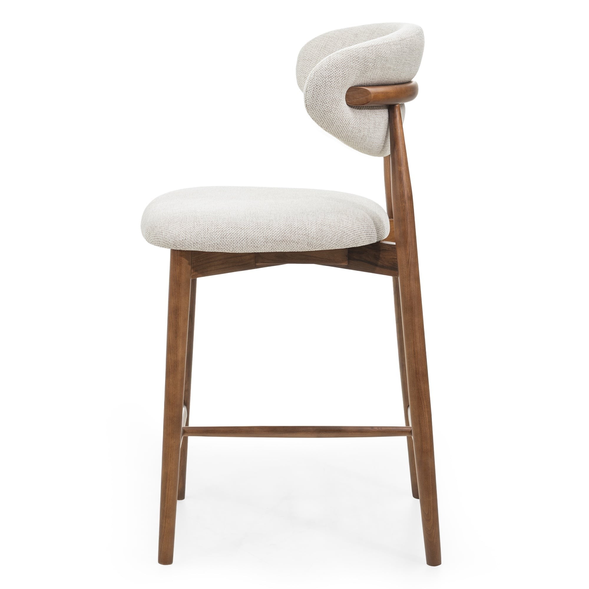 Bar stool JARDIN, sand/brown ash