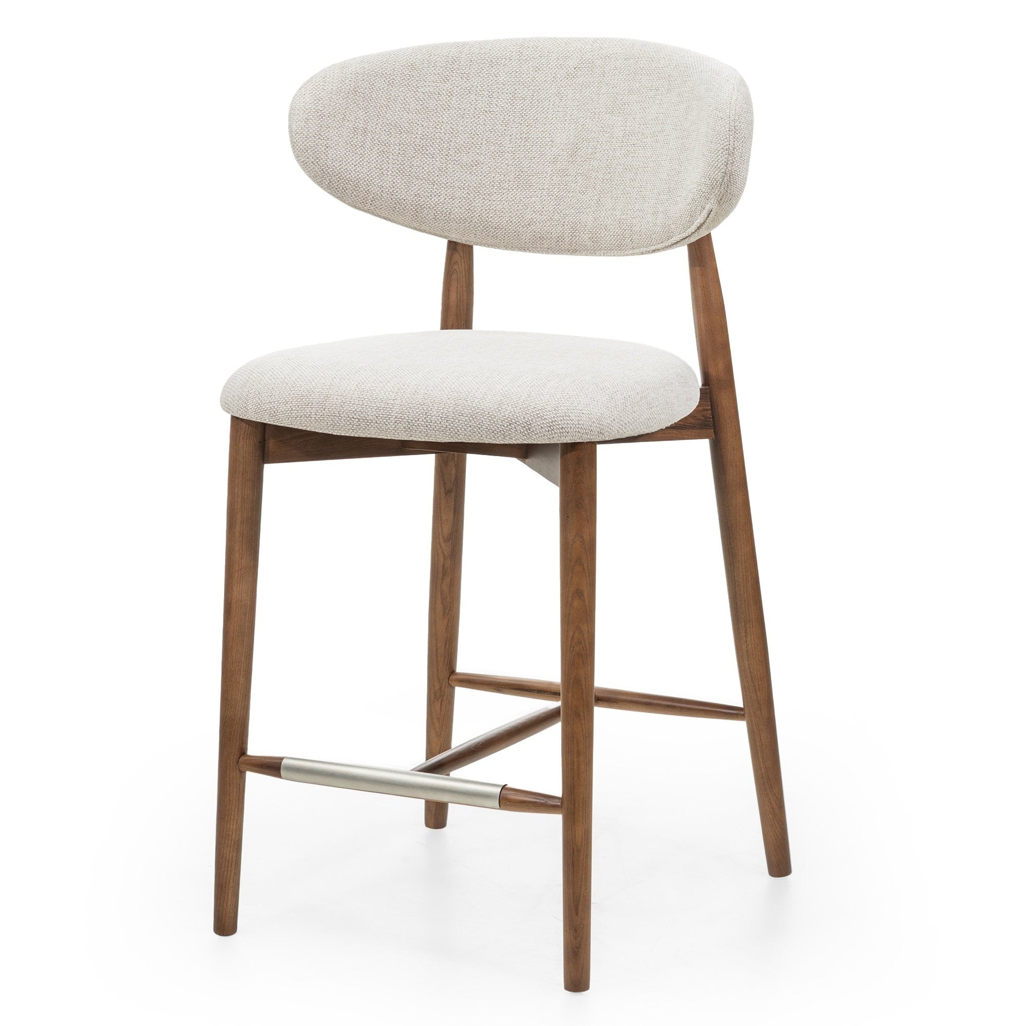 Bar stool JARDIN, sand/brown ash