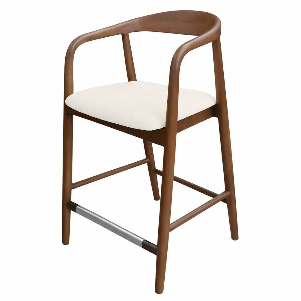 Bar Stool LISTEL 2.0, walnut/cream