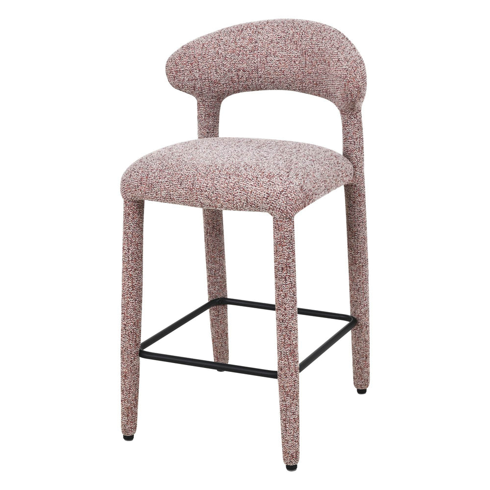 Bar stool FLAIR, melange, sand-burgundy