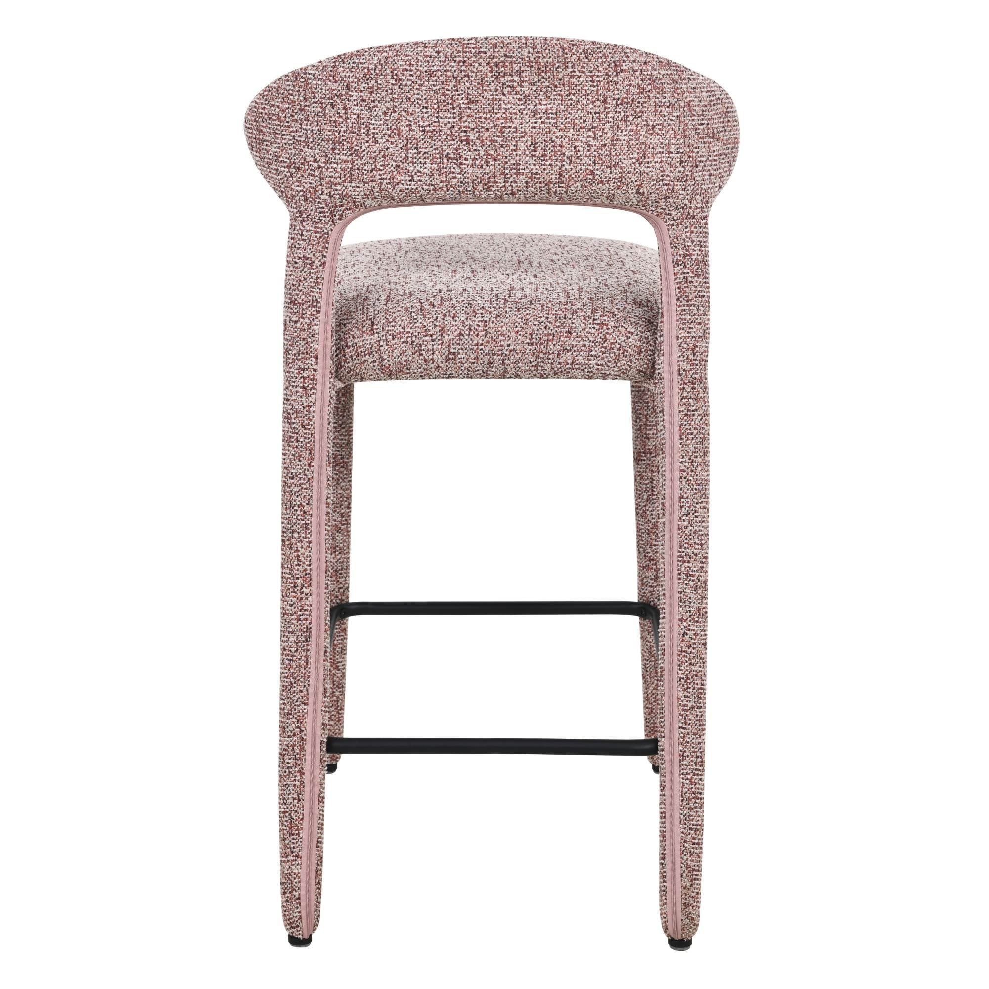 Bar stool FLAIR, melange, sand-burgundy