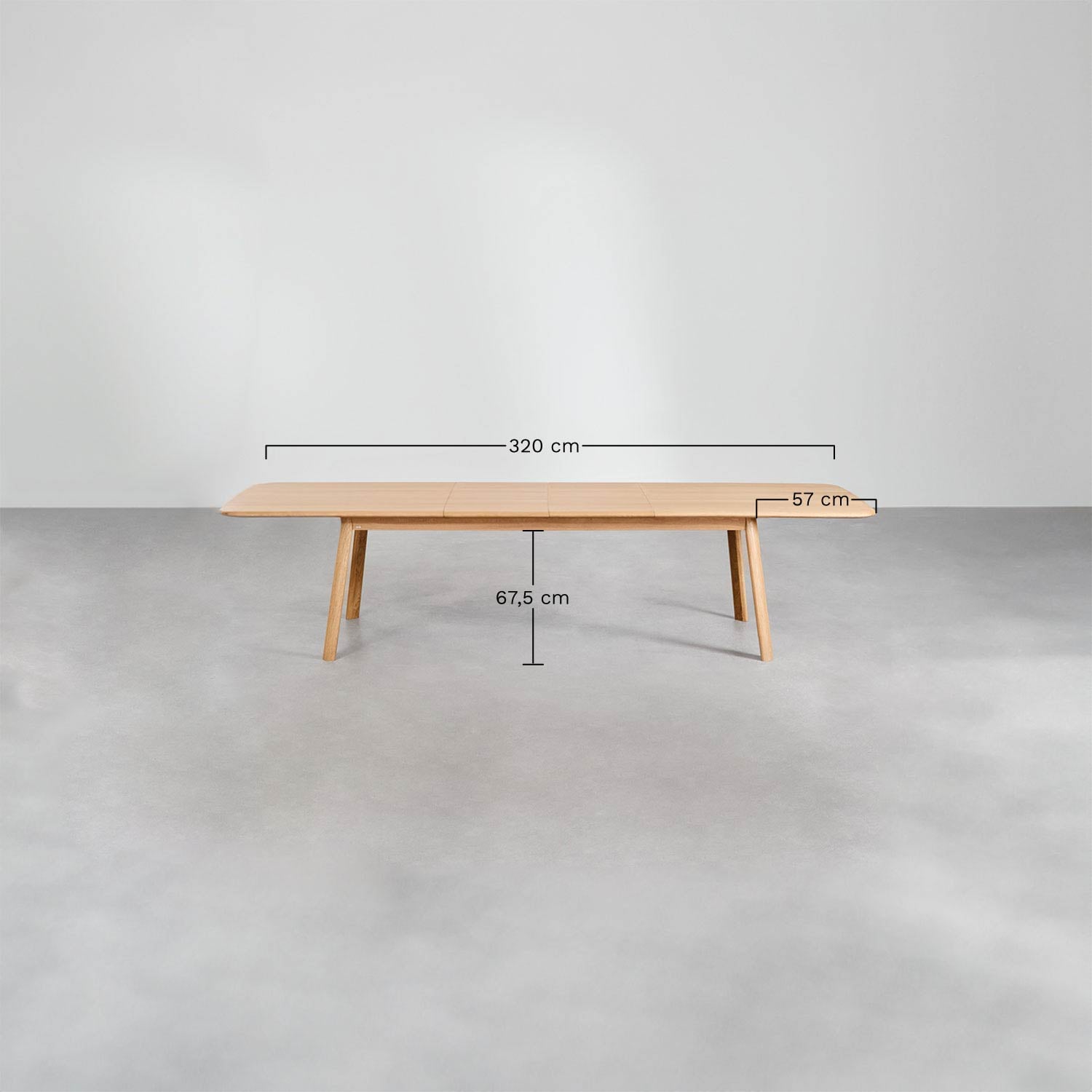 Išskleidžiamas valgomojo stalas FENUORA 220–320x95 cm, mediena