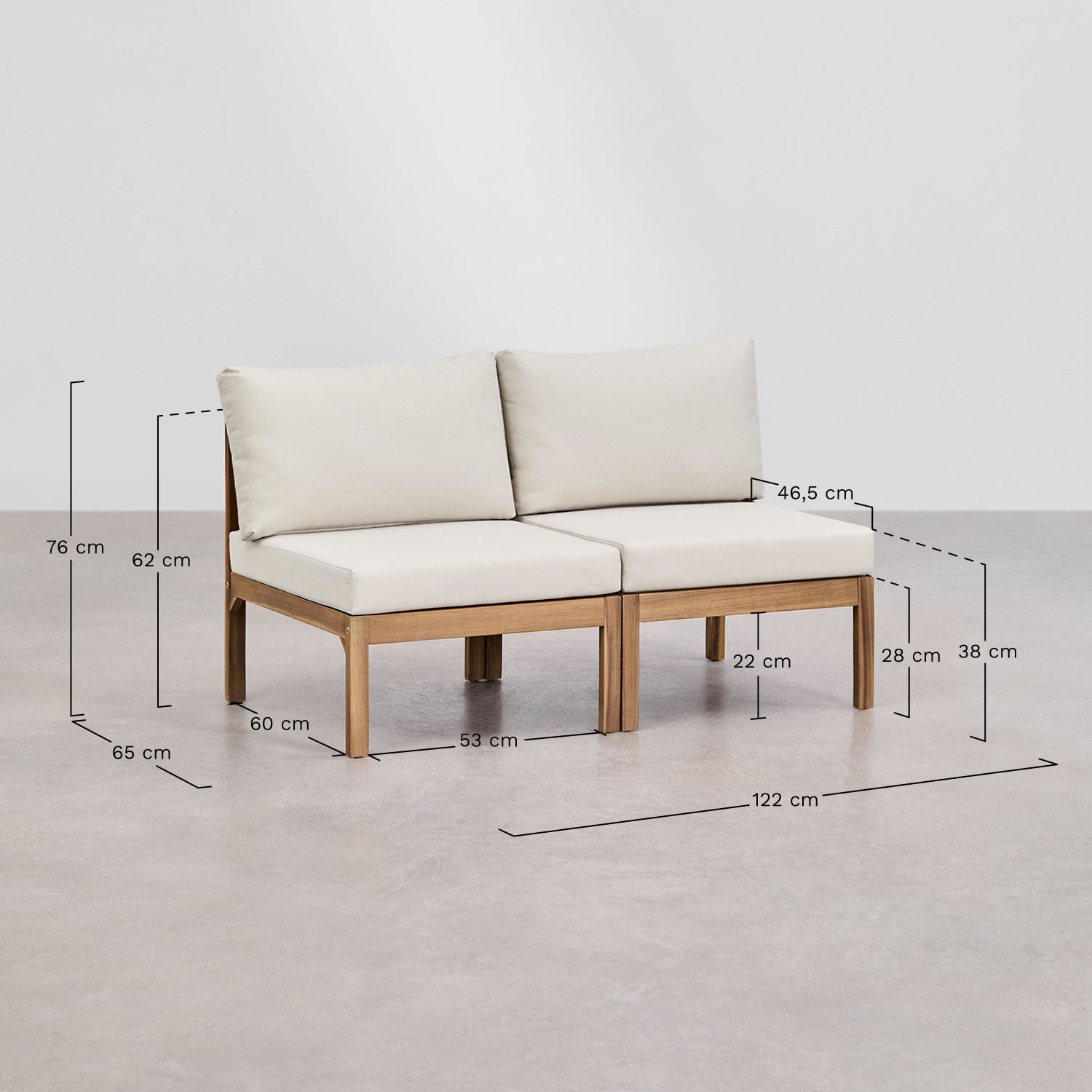 PARMA Outdoor Modular Sofa, White