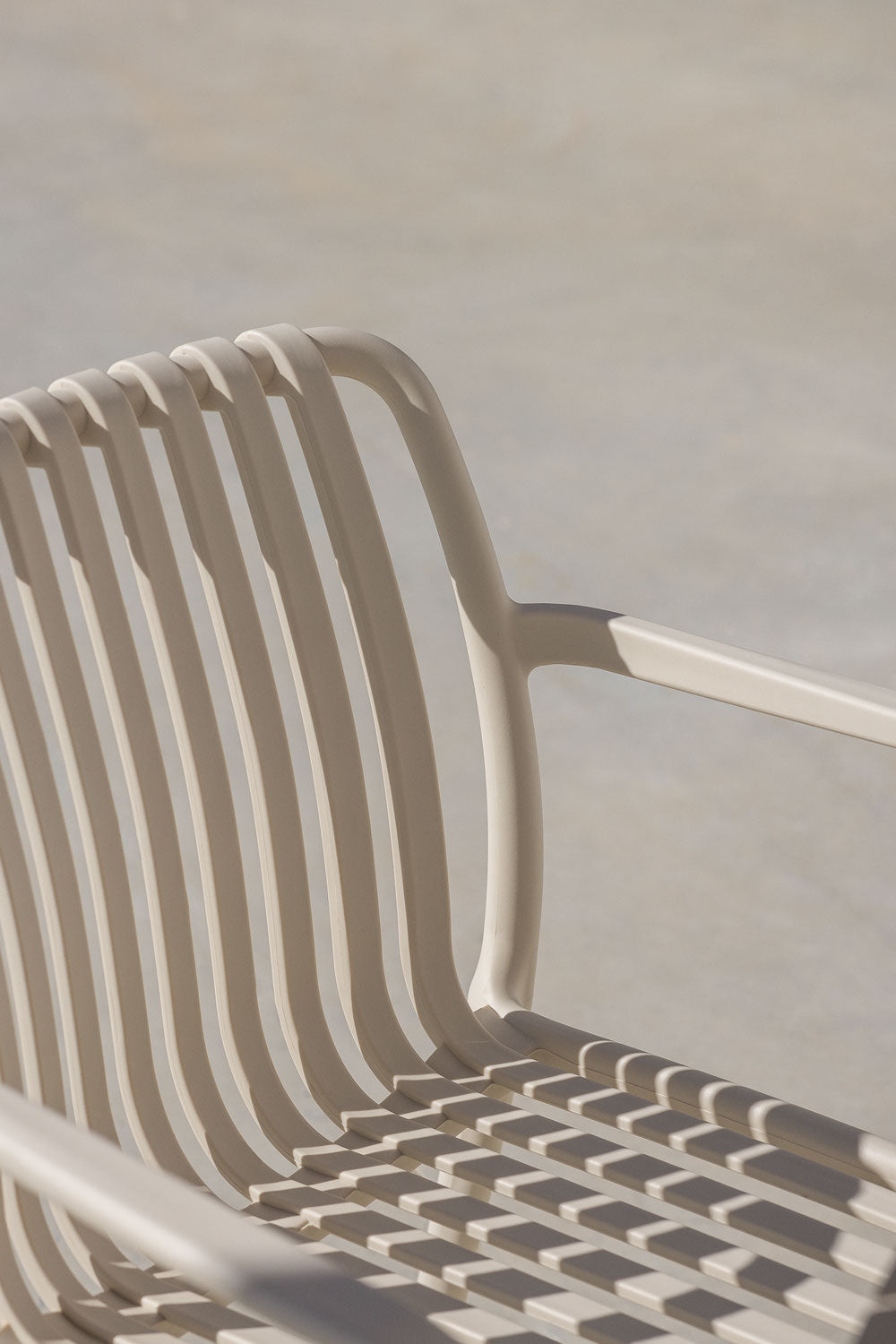 Outdoor chair WENDELL, with armrests, cream