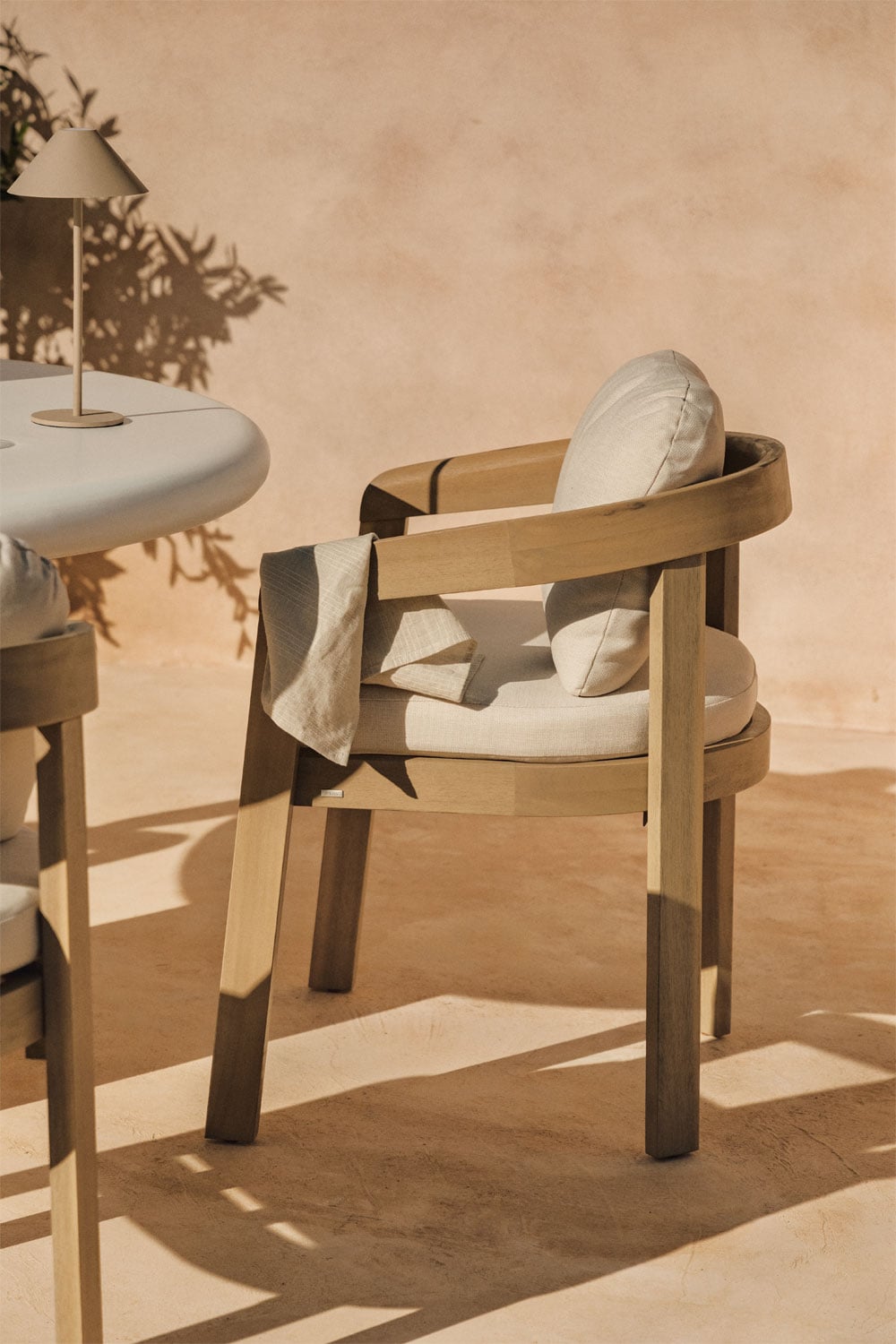 Outdoor chair ULENO, light acacia