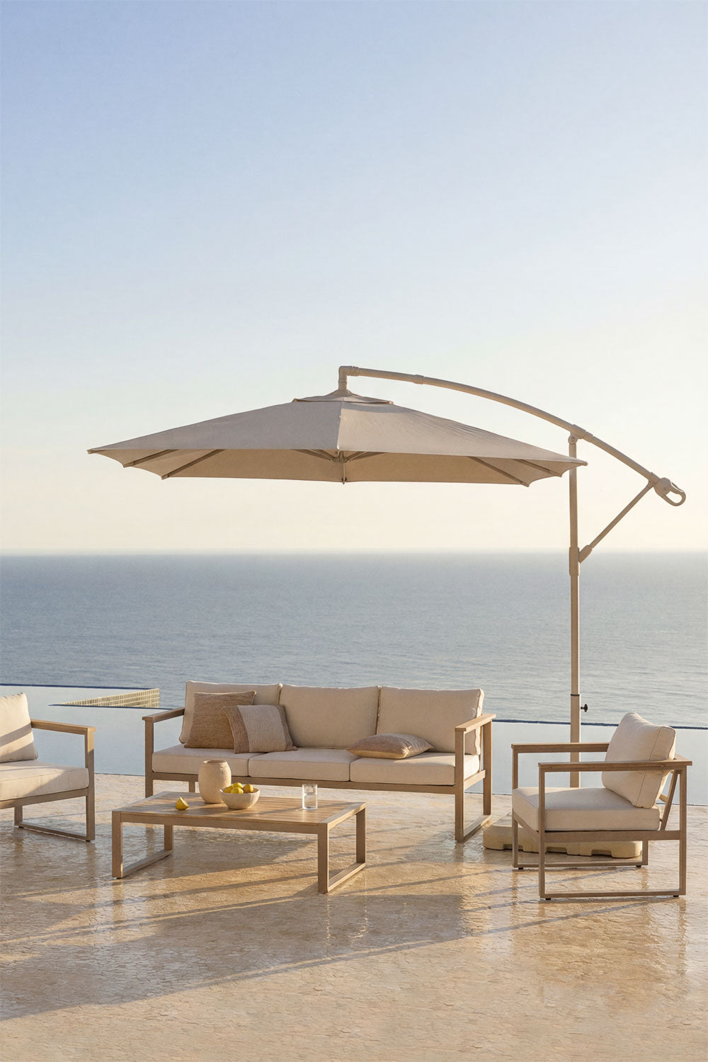 Outdoor umbrella SASIMPLO, cream