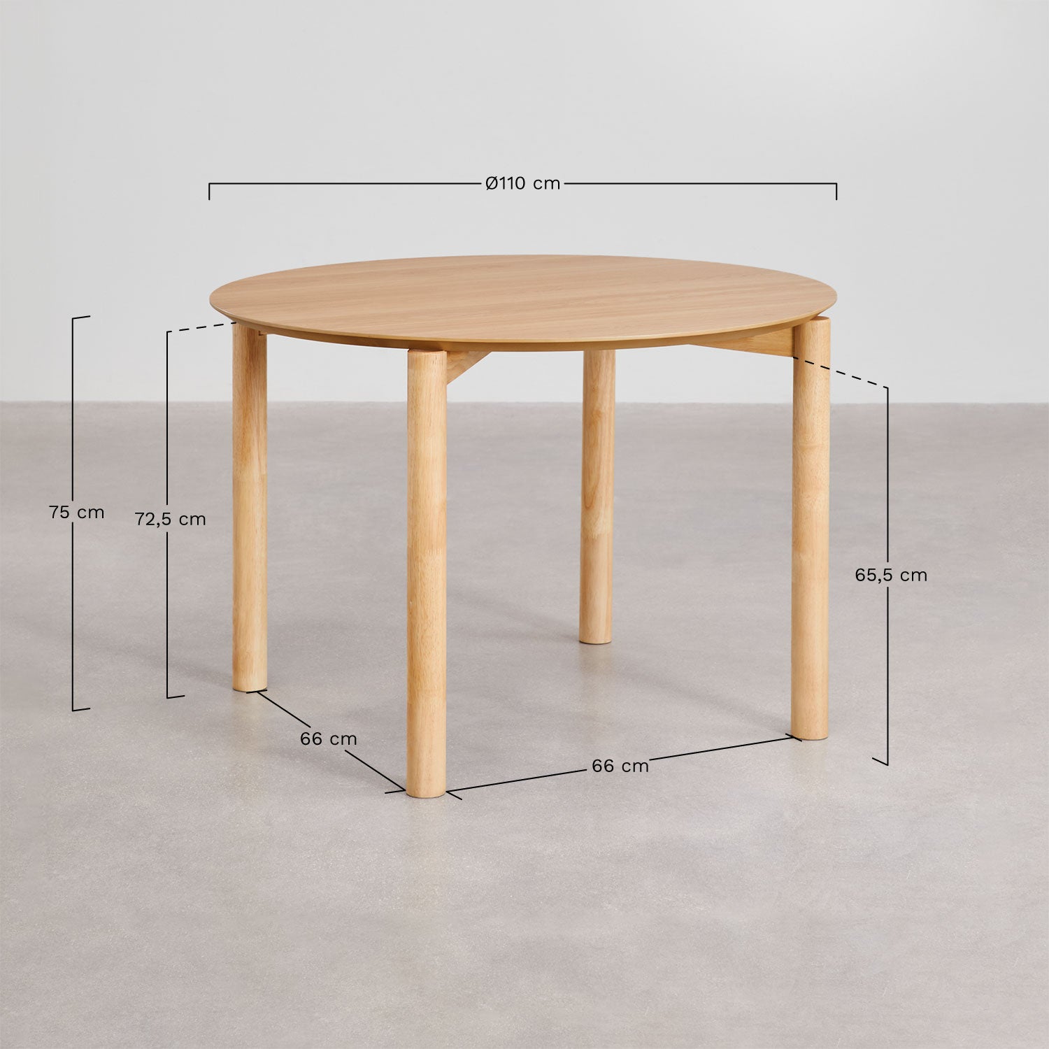 Dining table MODEL, Ø110 cm, wenge color