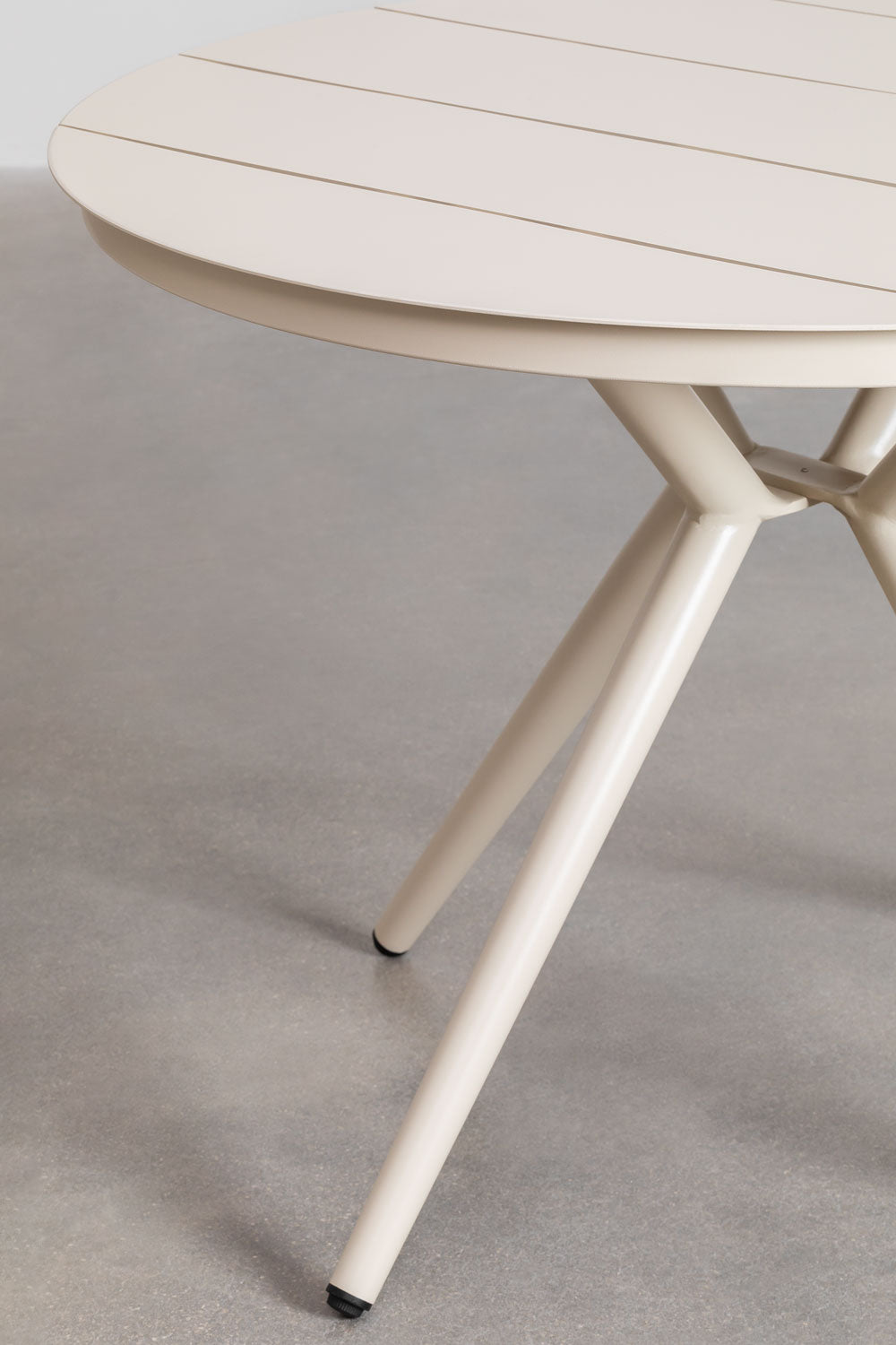 Round outdoor table VALERIE, cream (1 pc)