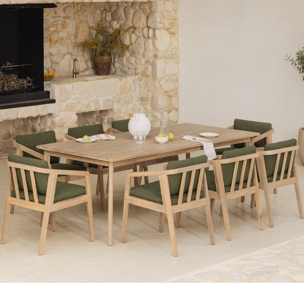 Outdoor dining set KAELA, 9 pieces, acacia