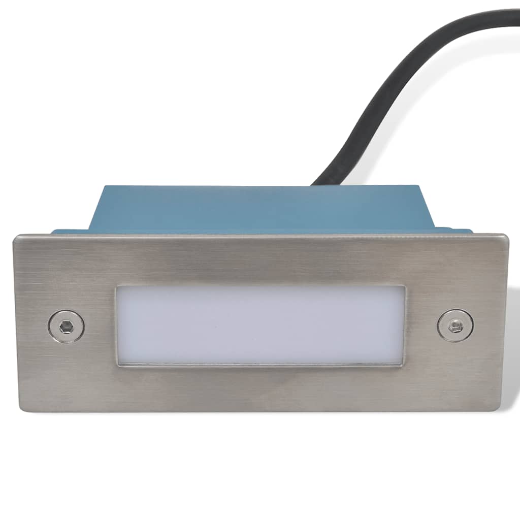 Įleidžiami laiptų pakopų LED šviestuvai, 2vnt., 44x111x56mm - Namų Idėja