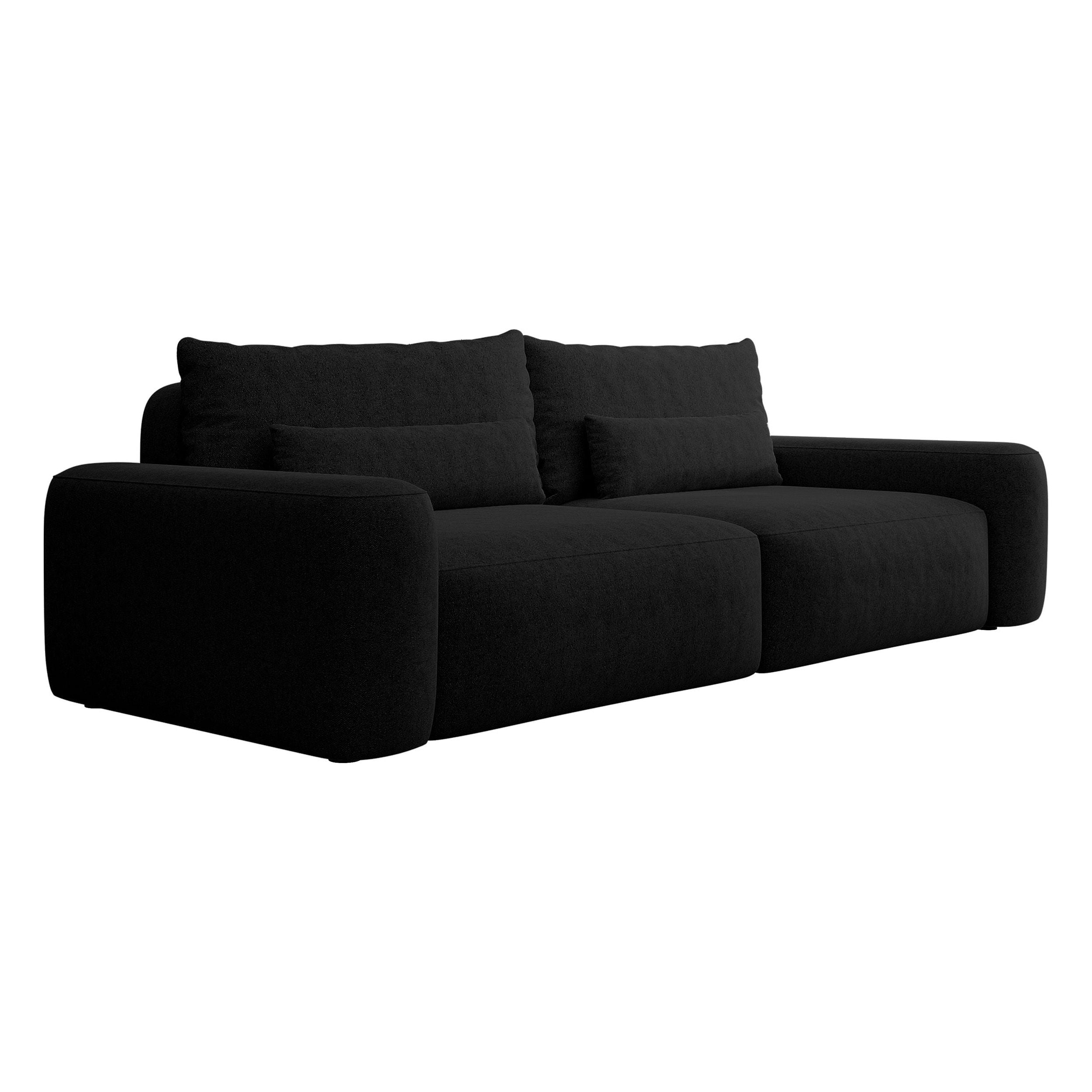 CARNA sofa bed, black, boucle