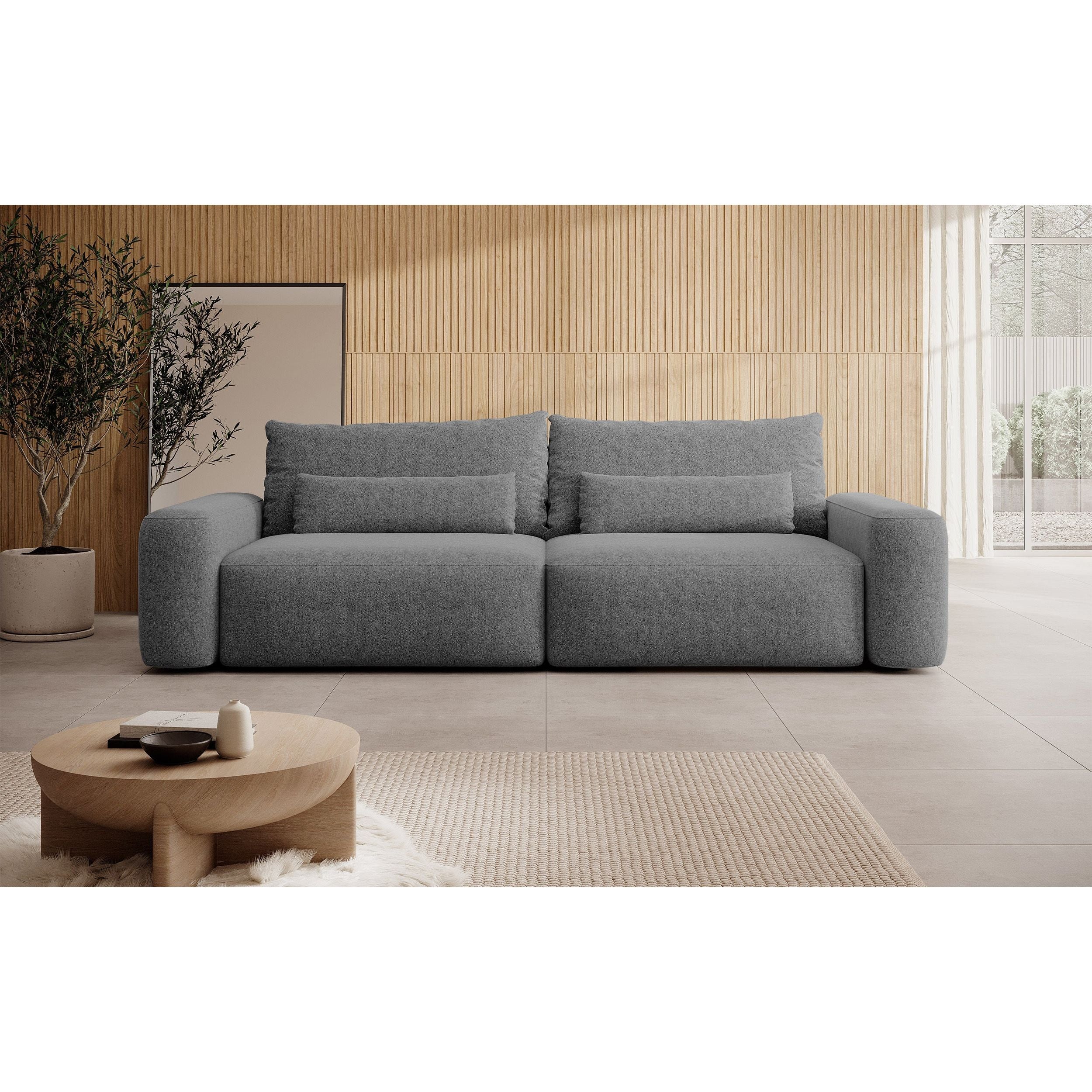 Sofa lova CARNA, pilka spalva, boucle