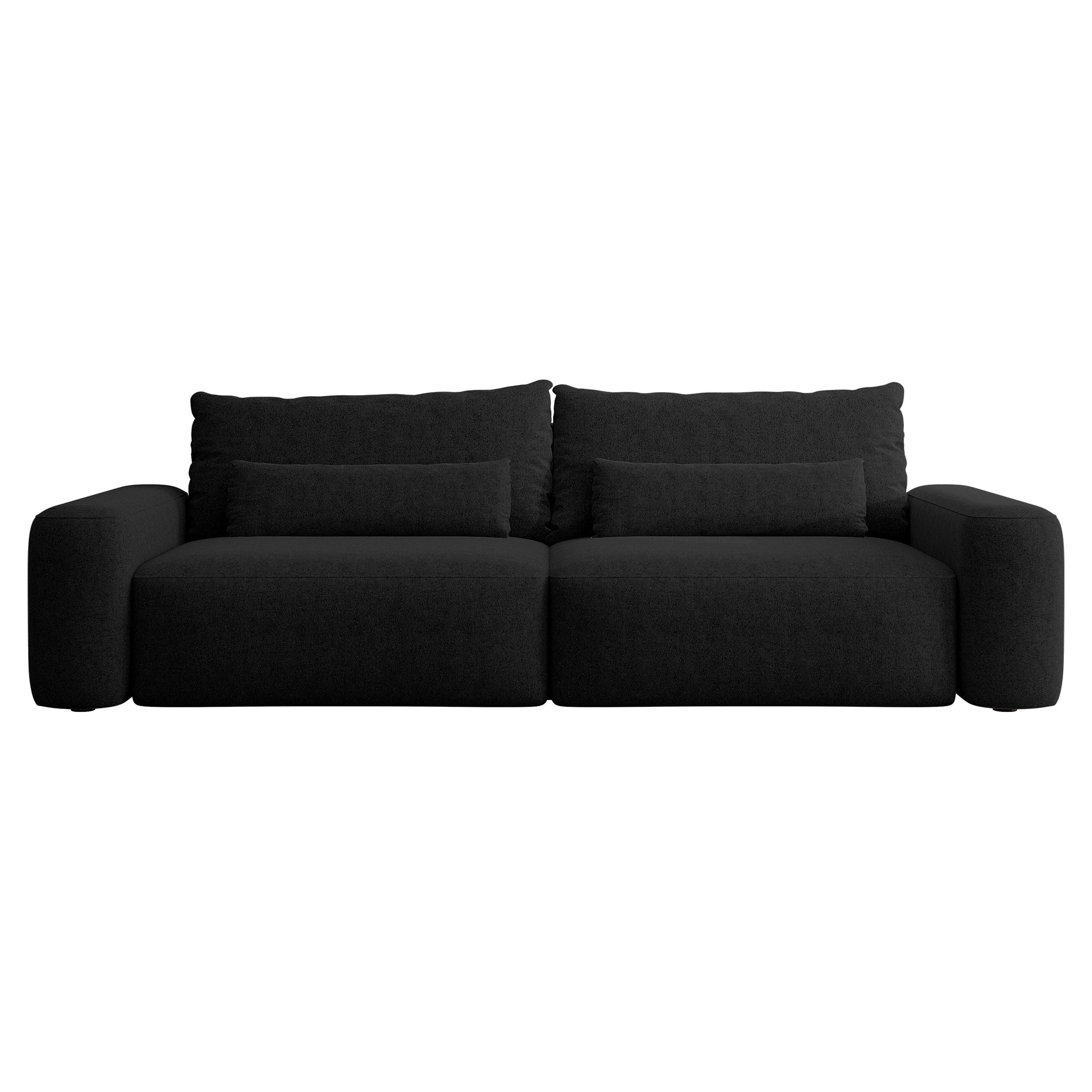 CARNA sofa bed, black, boucle