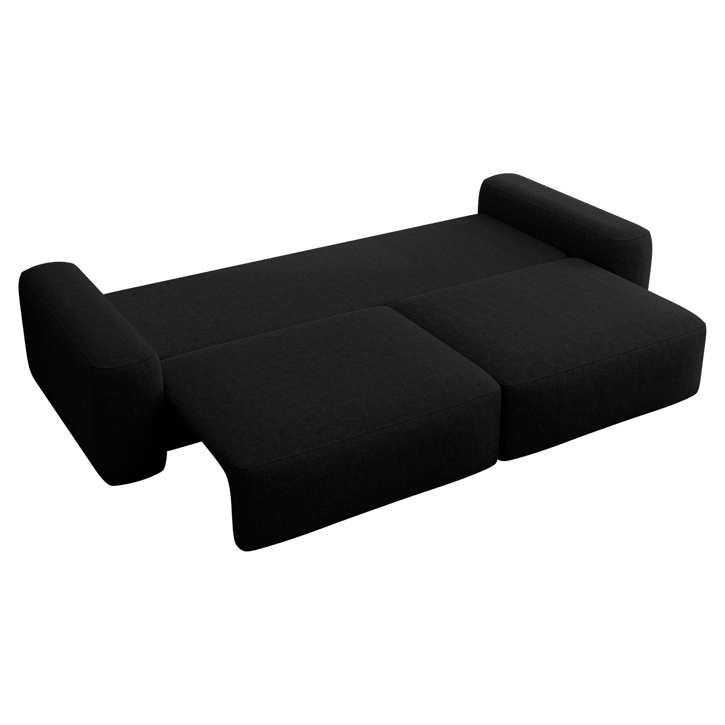 CARNA sofa bed, black, boucle