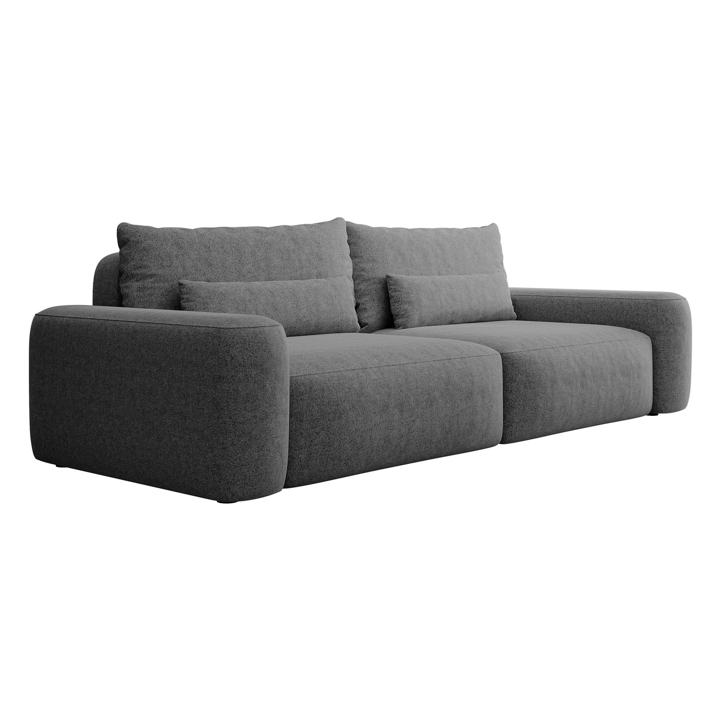 Sofa lova CARNA, pilka spalva, boucle