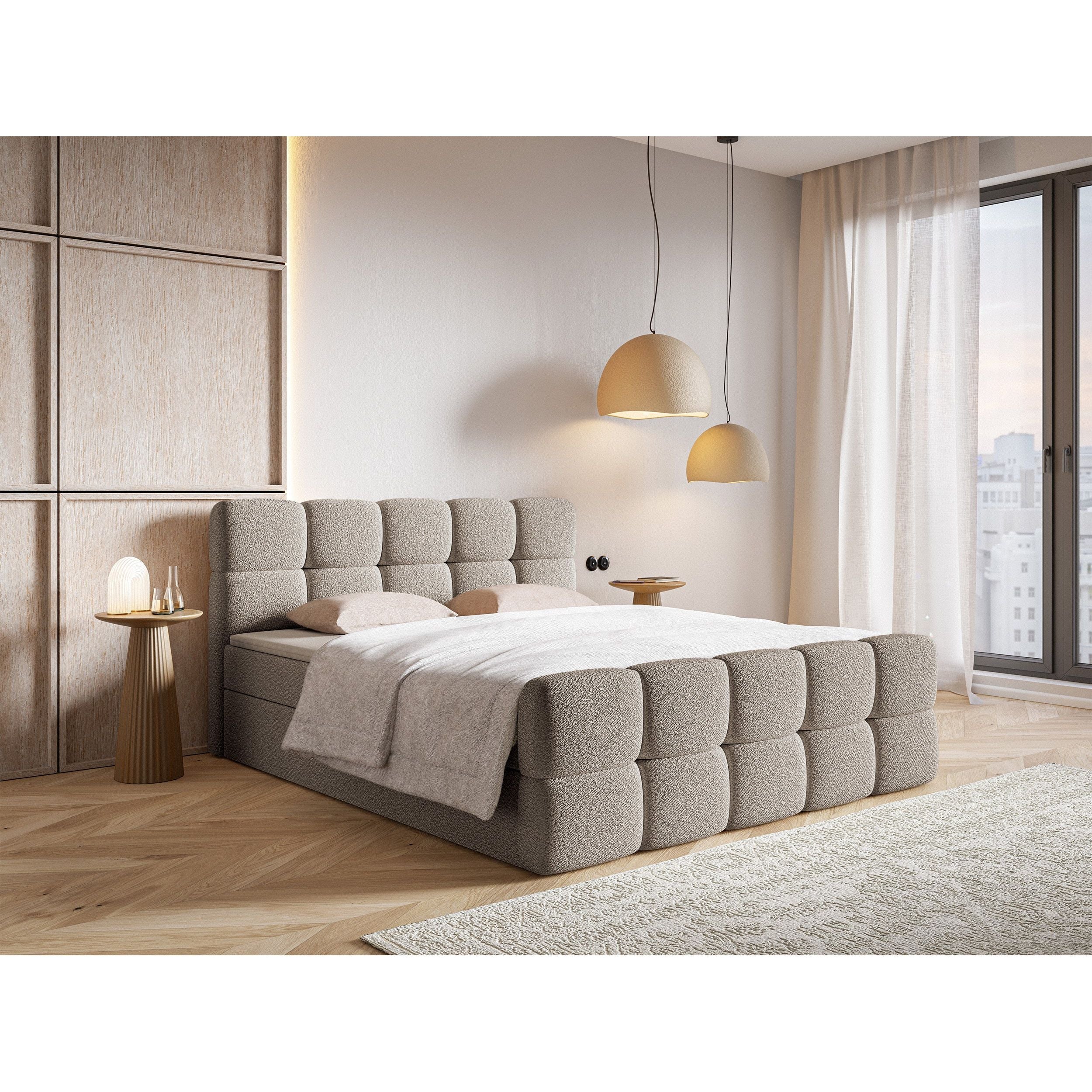 Continental lova Clouds, pilkai smėlio spalva, boucle medžiaga