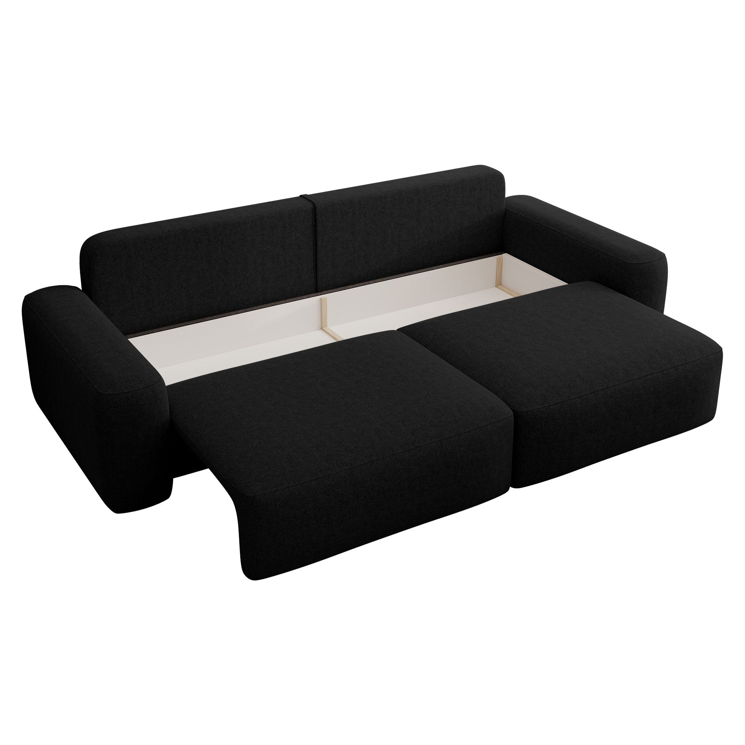 CARNA sofa bed, black, boucle