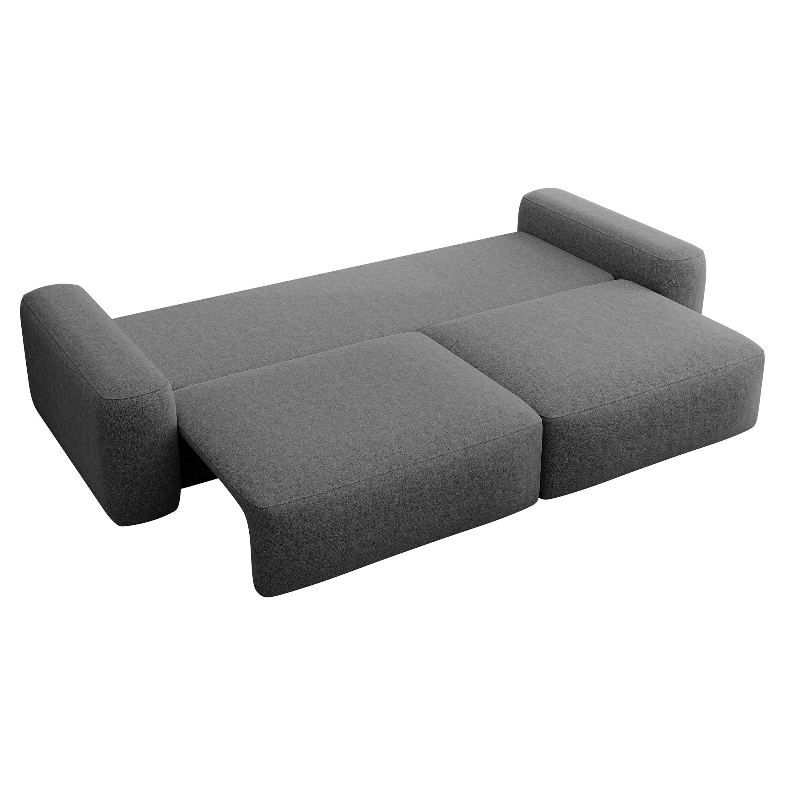 Sofa lova CARNA, pilka spalva, boucle
