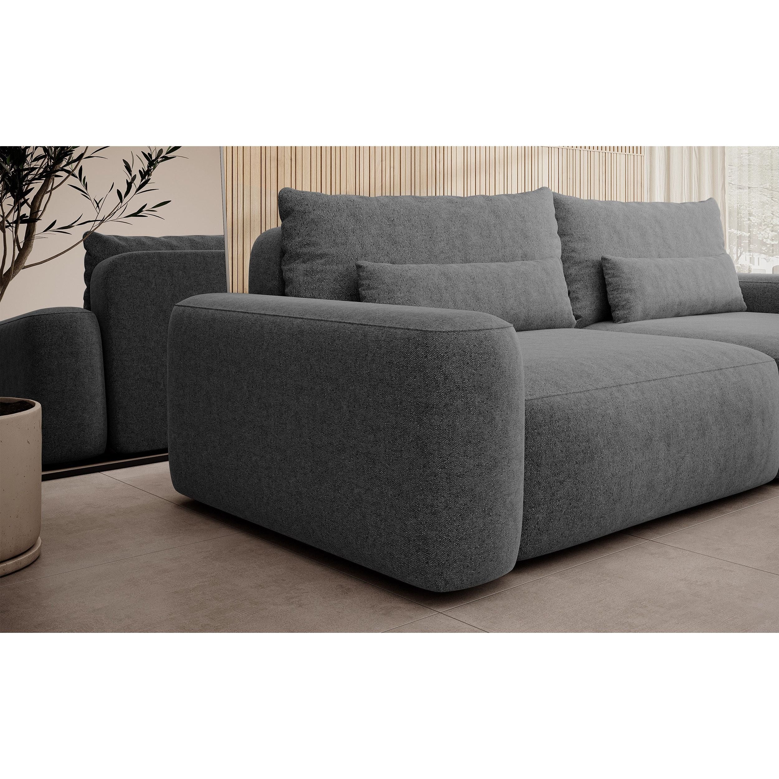 Sofa lova CARNA, pilka spalva, boucle