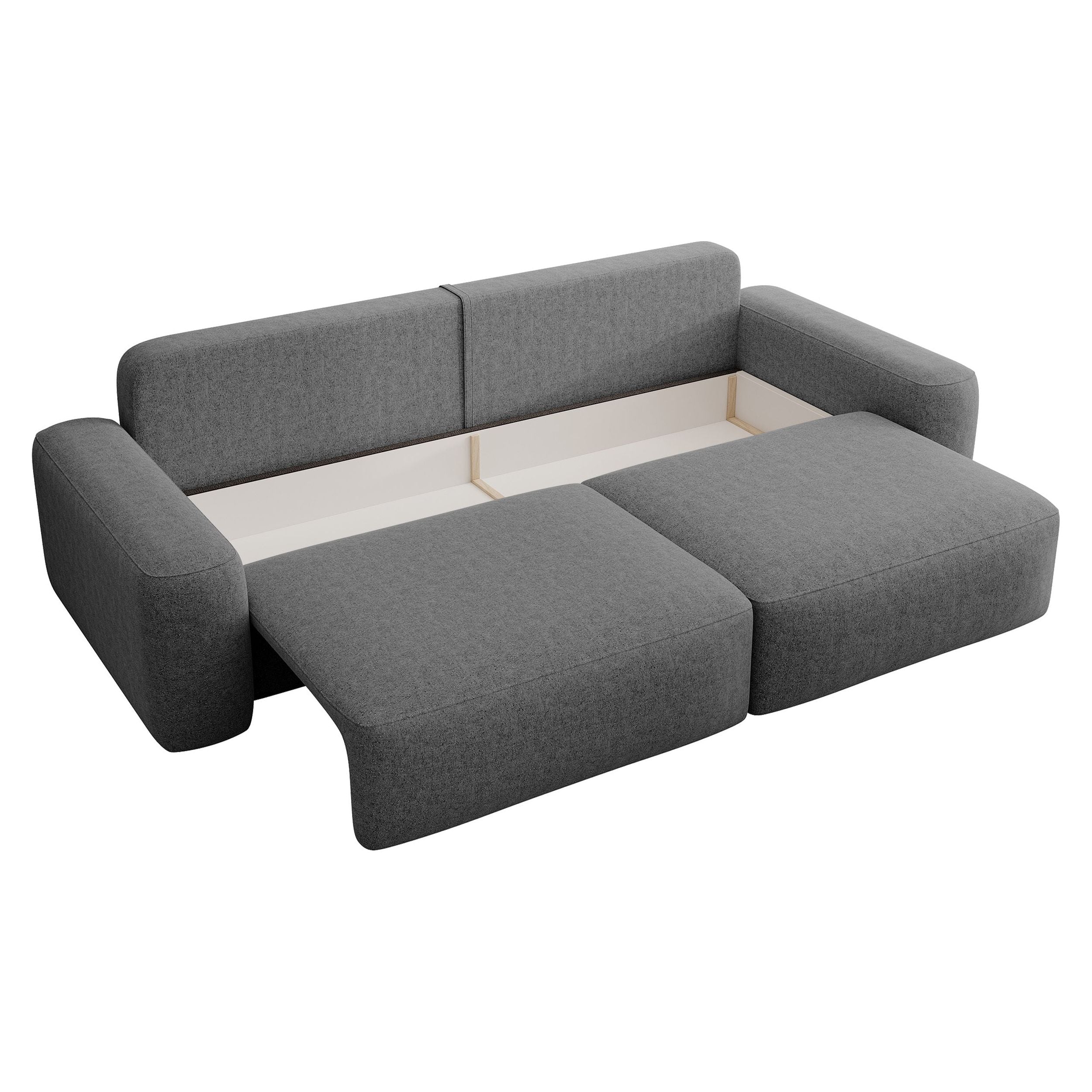 Sofa lova CARNA, pilka spalva, boucle