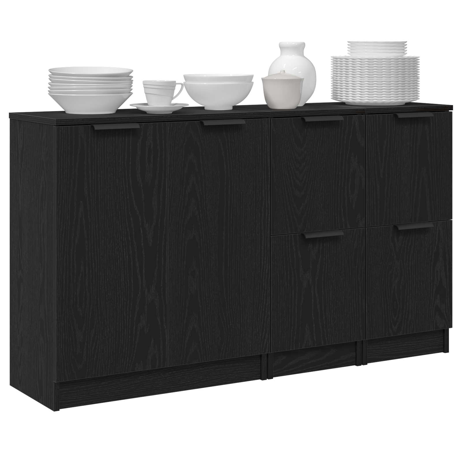 Kabal 3 pcs Black Oak Processed Wood