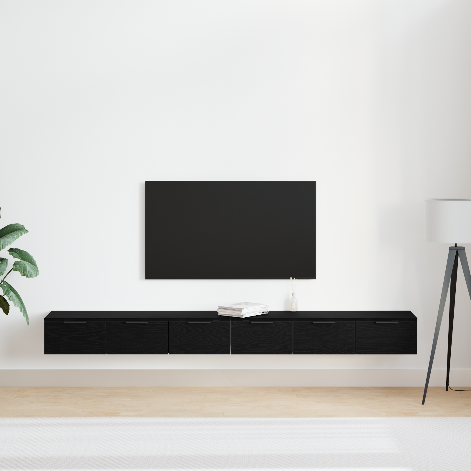 sieninės spintos 2 vnt Juodas ąžuolas 204x30x20 cm Inžinerinė mediena