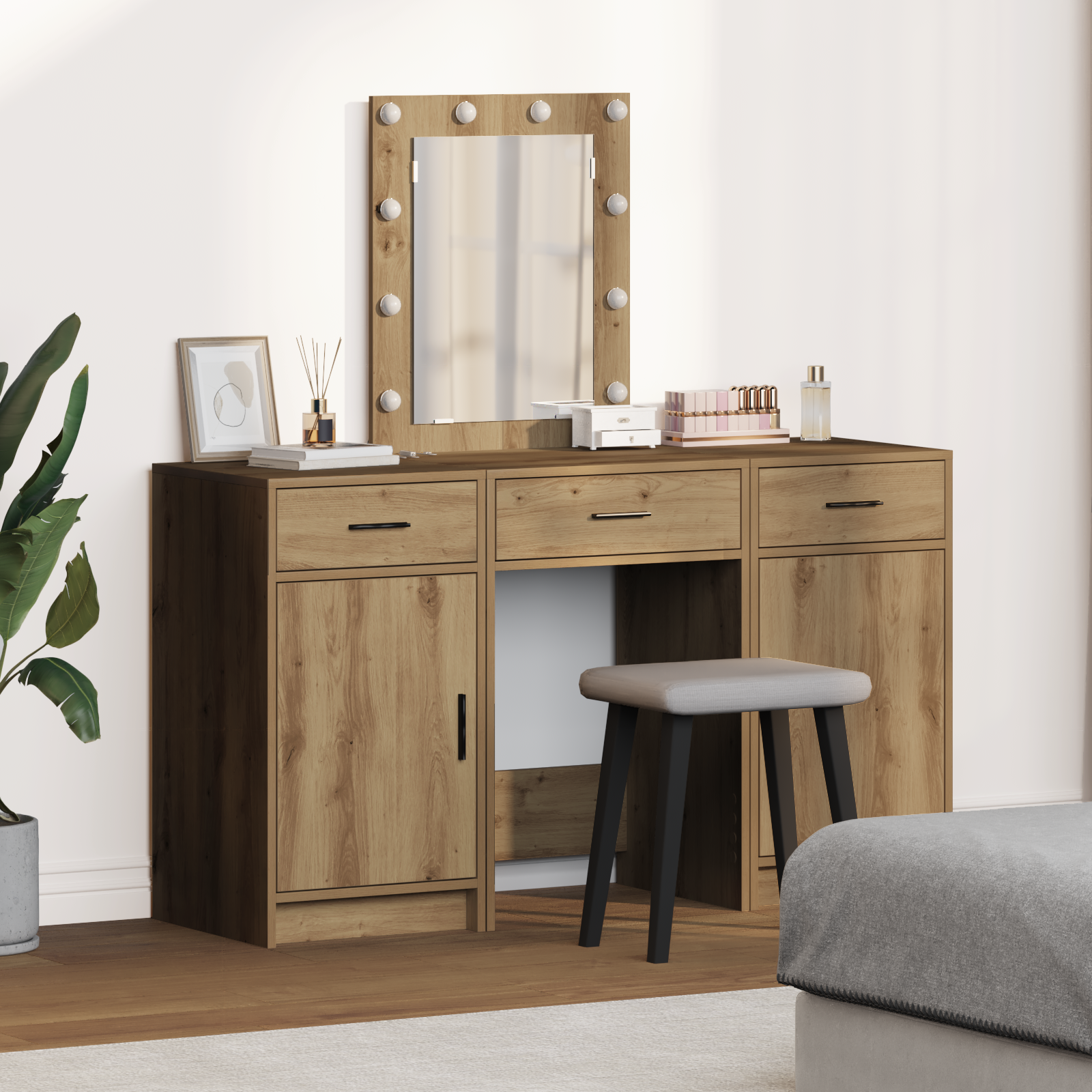 Dressing Table Brown 50 x 41 x 135 cm Engineered Wood