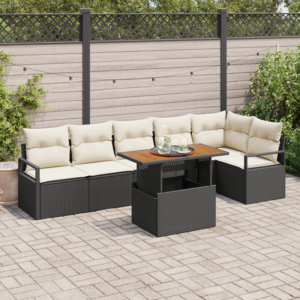 7-piece garden sofa set with cushions