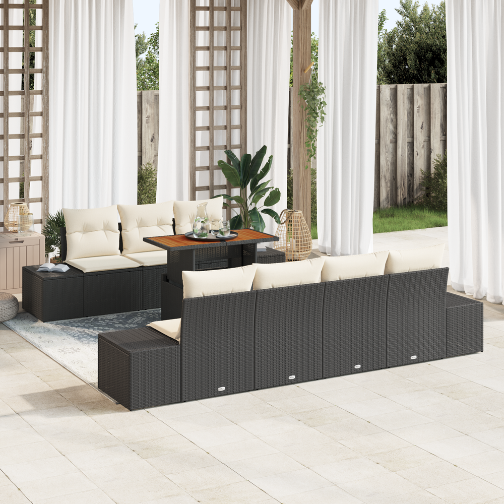8-Piece Garden Dining Set with Cushions
