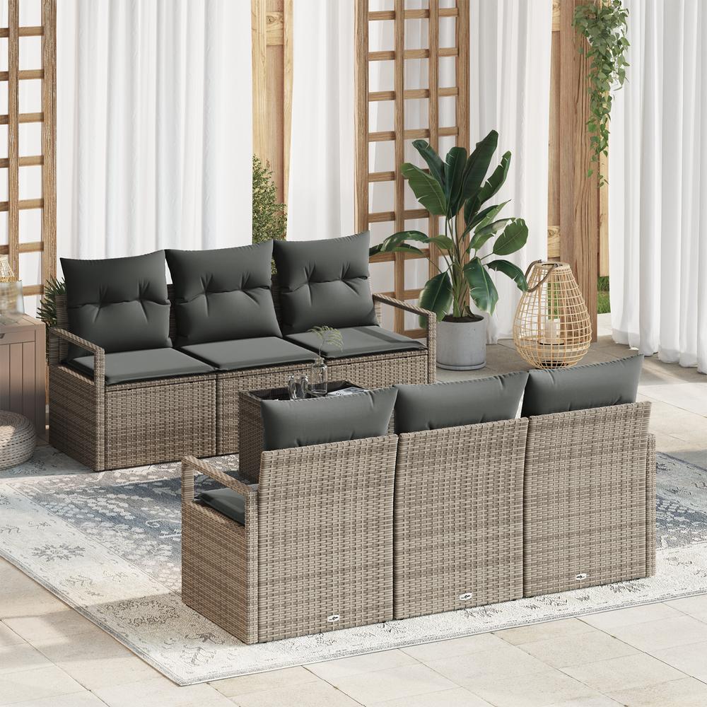7-piece garden sofa set with cushions