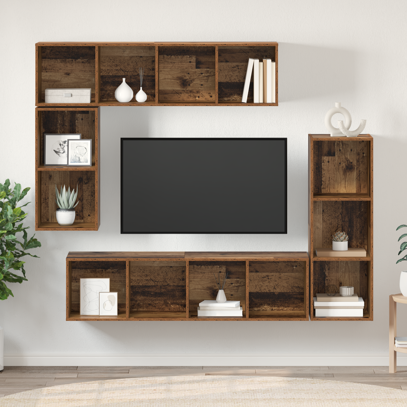 TV Cabinet Set 4 pcs Processed wood