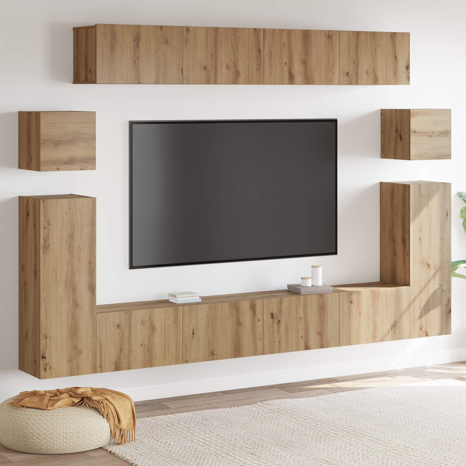 TV vienetai 4 pcs Amatininkų ąžuolas Apdirbta mediena