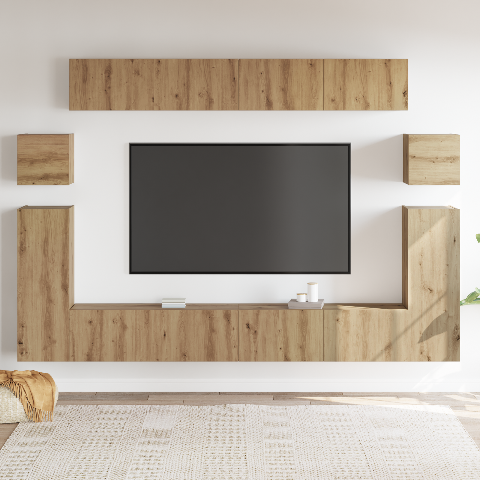 TV vienetai 4 pcs Amatininkų ąžuolas Apdirbta mediena