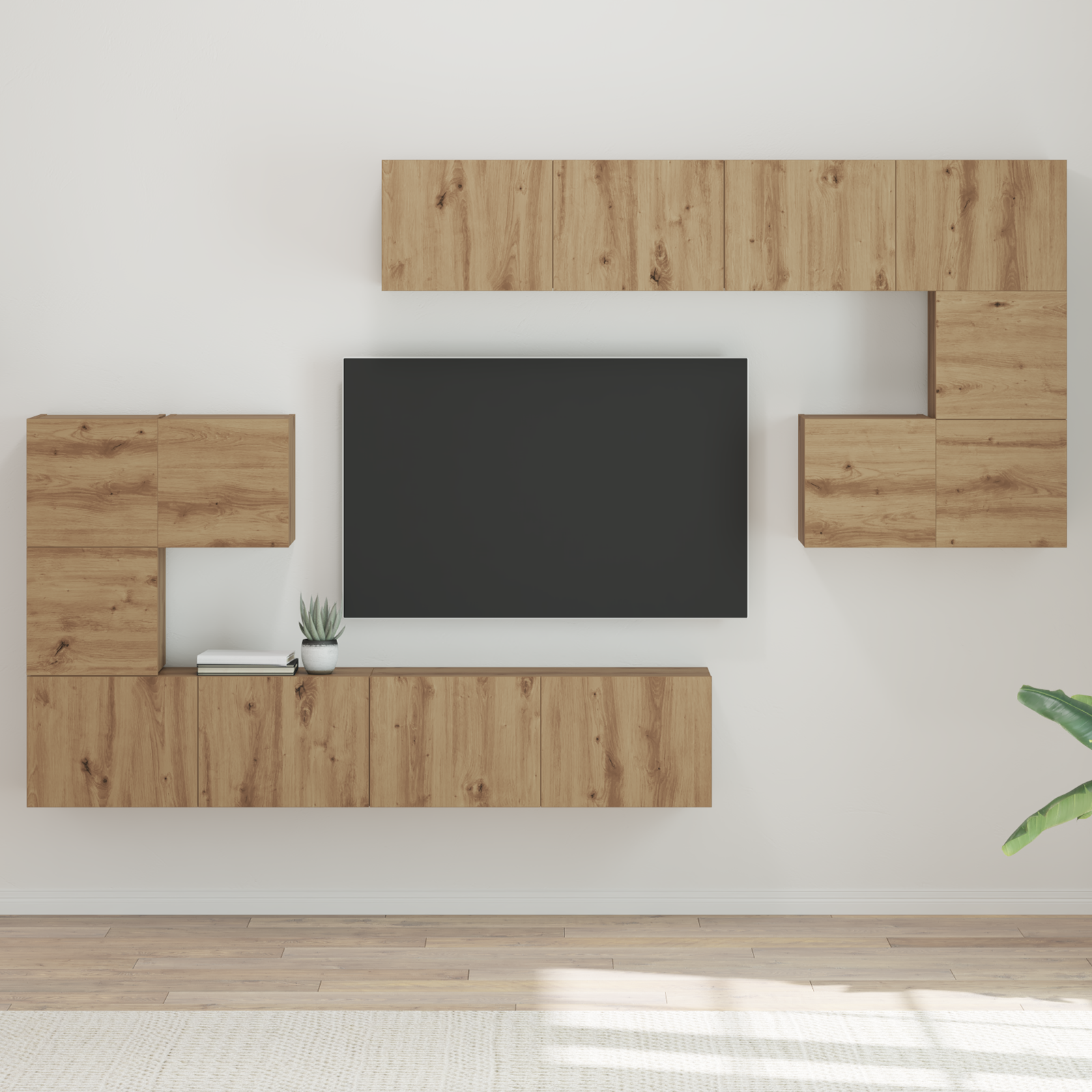 TV vienetai 4 pcs Amatininkų ąžuolas Apdirbta mediena