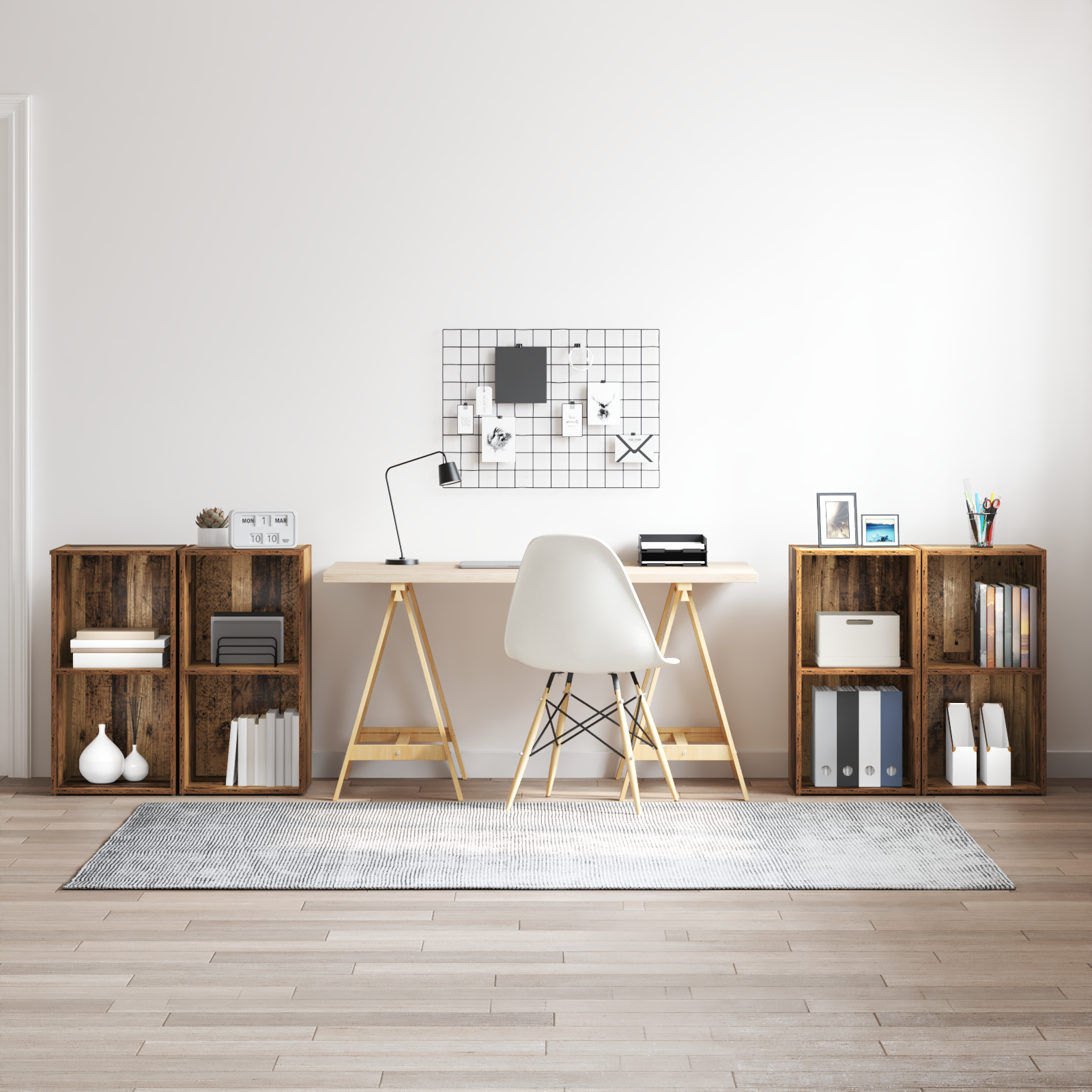 TV spintelių komplektas 4 pcs Senas medis 72 x 35 x 36.5 cm