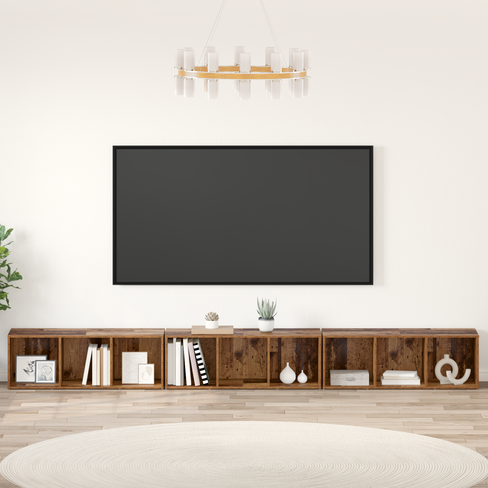 TV skapītis 3 gab. Vecā koksne 37 x 35 x 107.5 cm