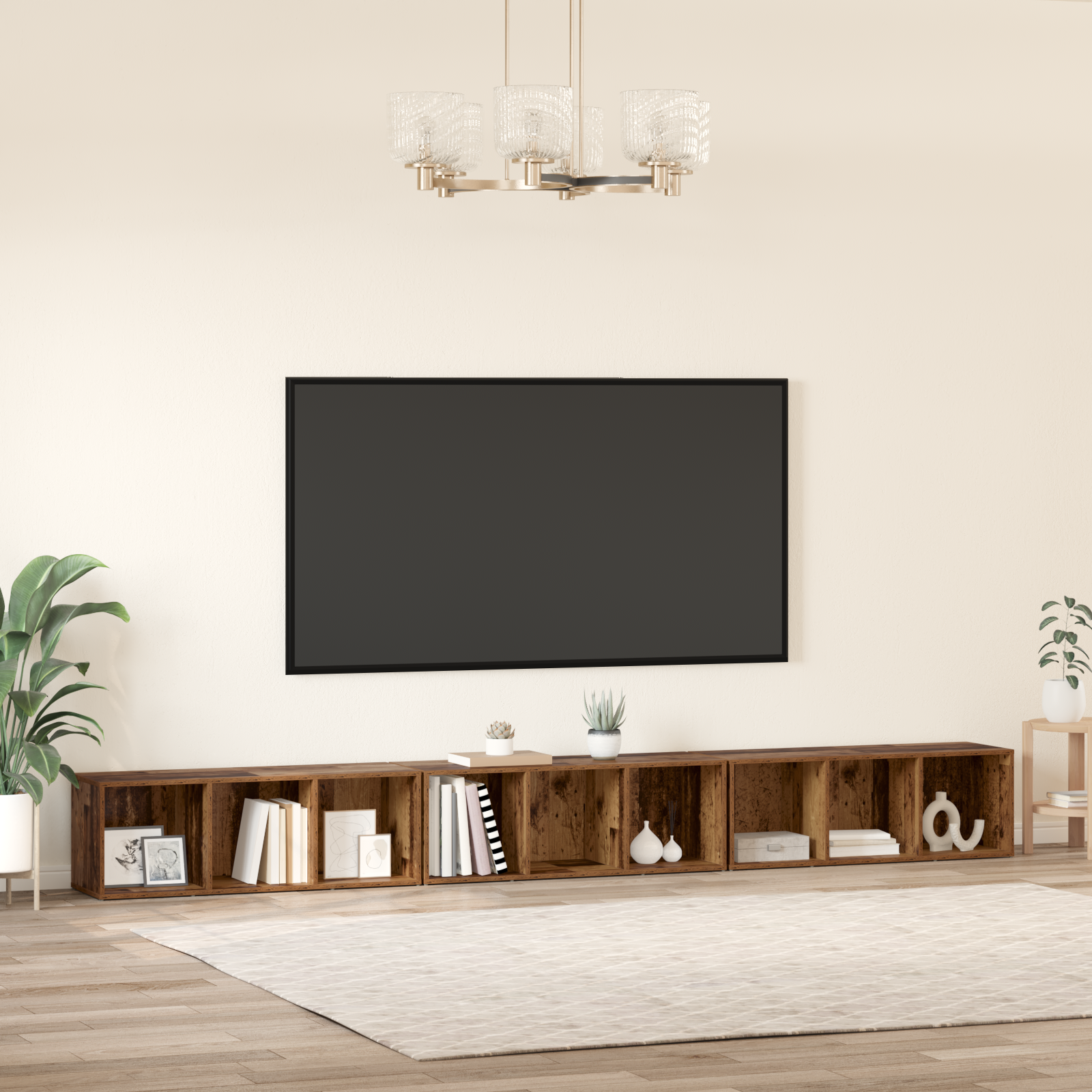TV skapītis 3 gab. Vecā koksne 37 x 35 x 107.5 cm