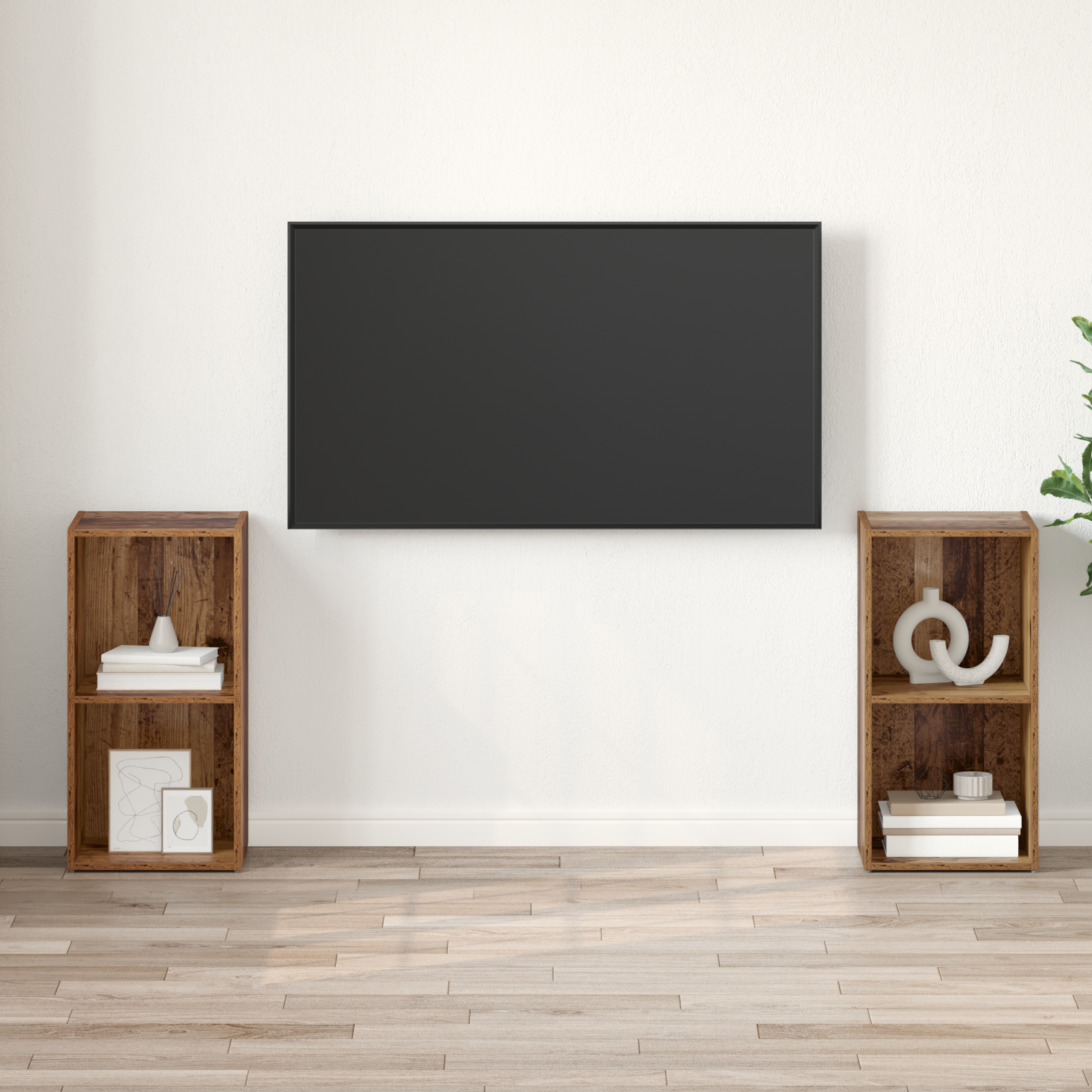 TV spintelių komplektas 2 pcs Senas medis 72 x 35 x 36.5 cm