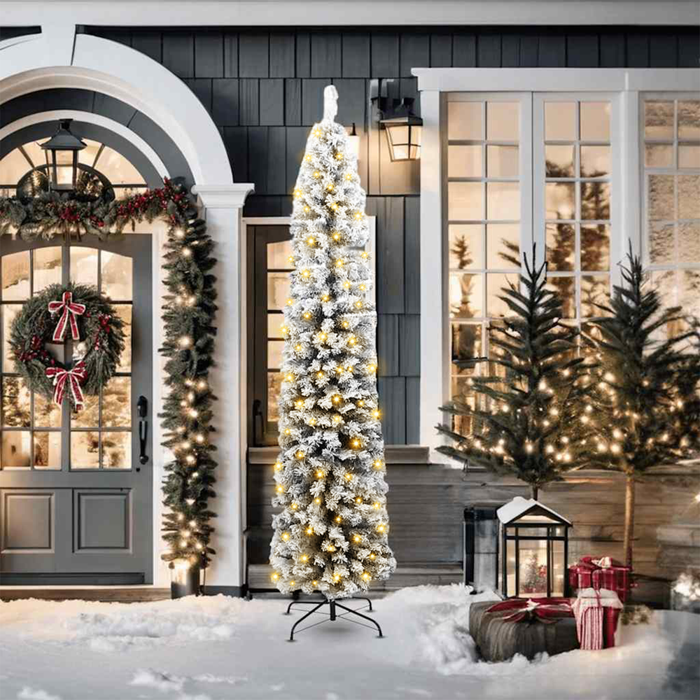 Artificial Christmas Tree Green 210 cm PVC, steel and plastic