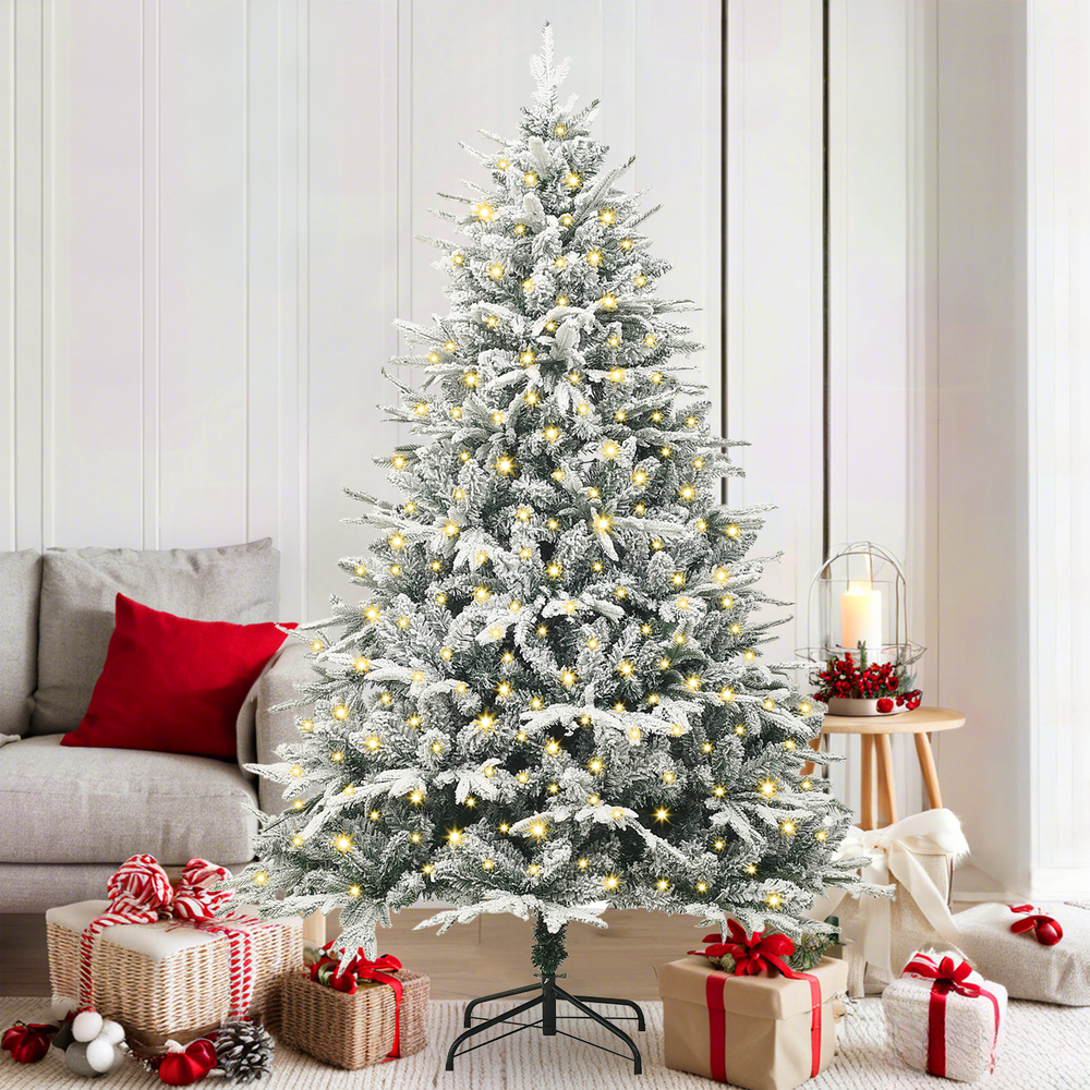 Artificial Pre-Lit Christmas Tree with Stand Green 180 cm