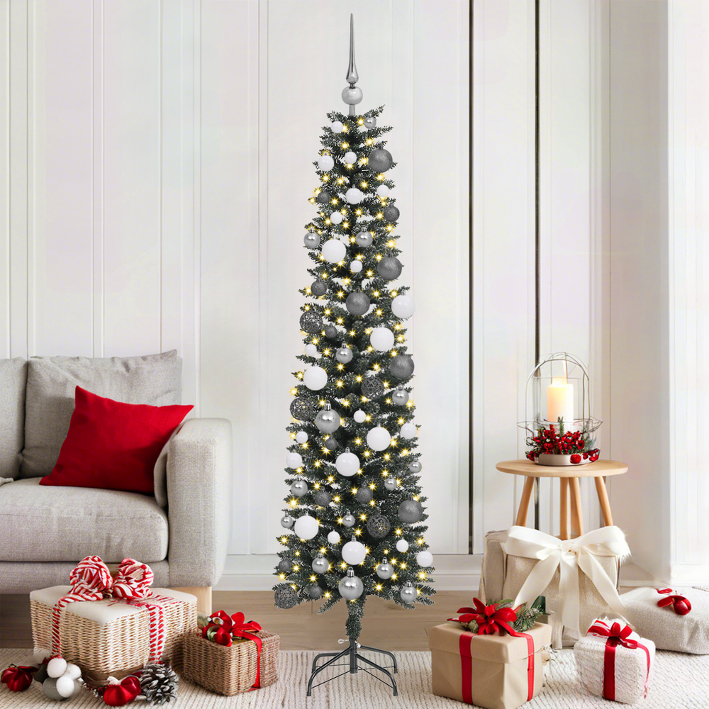 Artificial Christmas Tree Green 180 cm PVC, plastic and steel