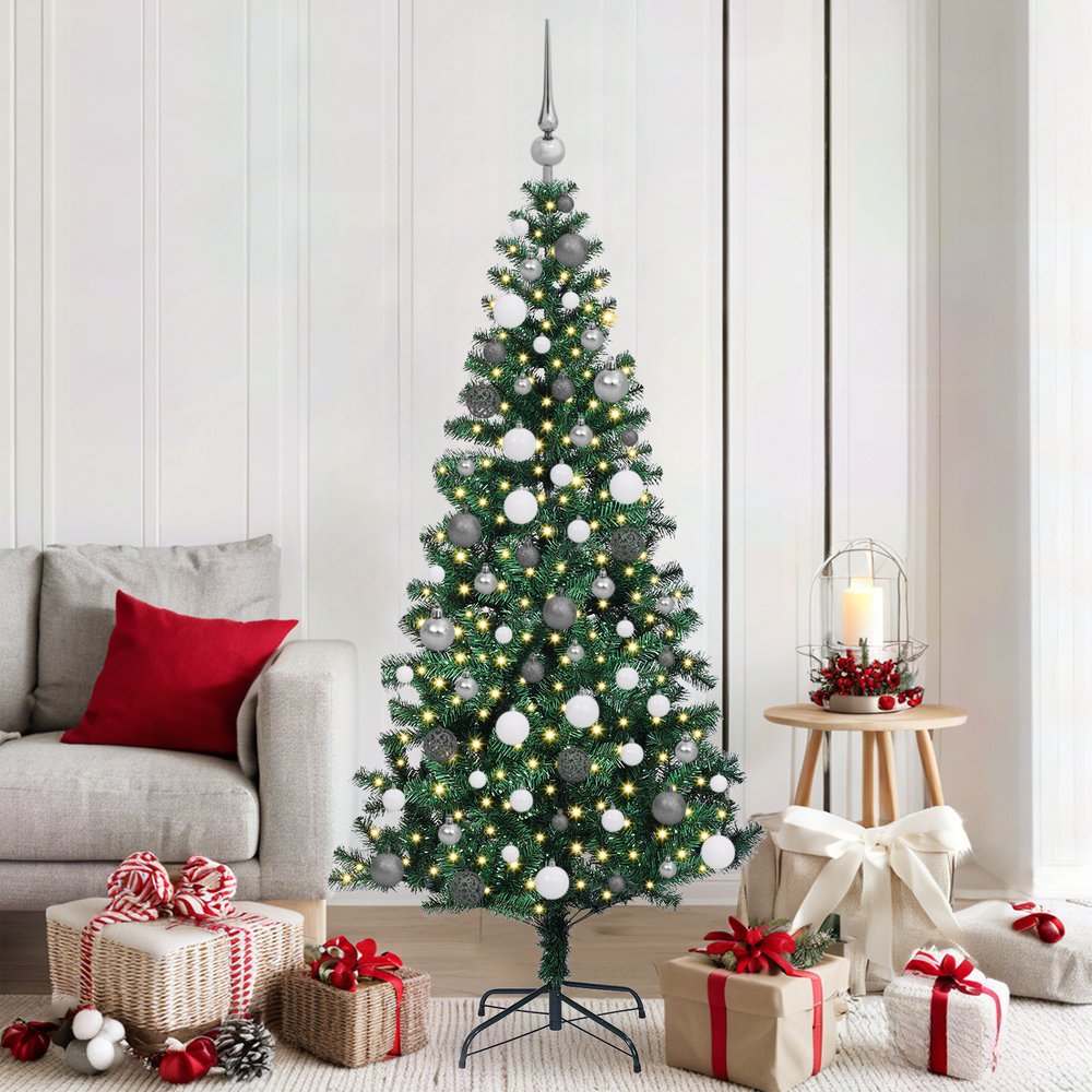 Artificial Pre-lit Christmas Tree Green 180 cm