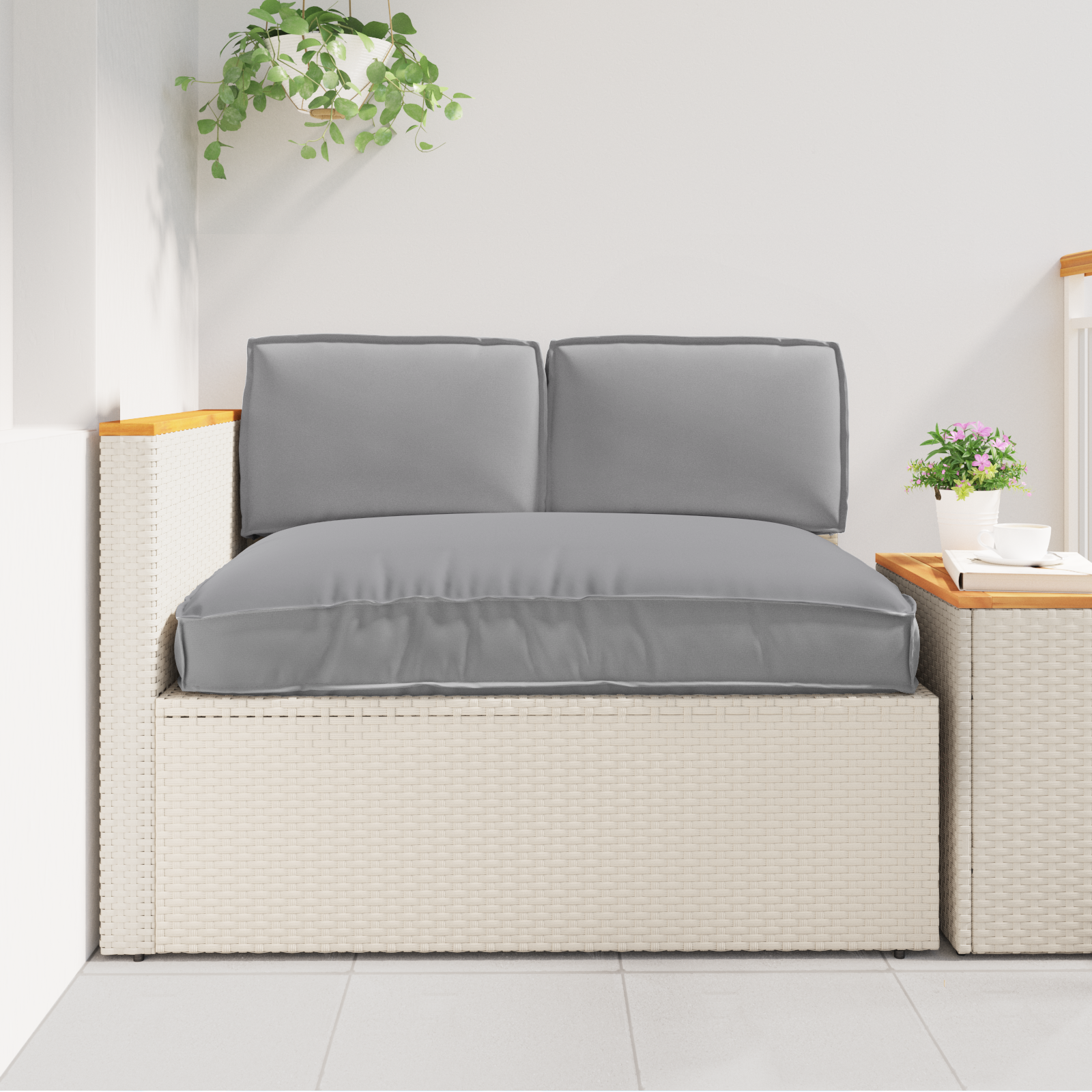 Pagalvių komplektas 3 pcs Pilka Oksfordo audinys
