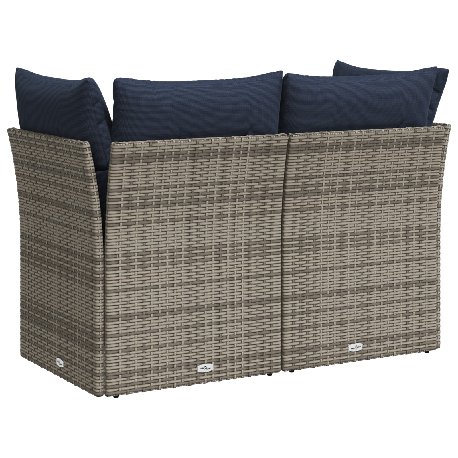 Sodo sofa su pagalve Pilka 124 x 62 x 69 cm Poli ratanas