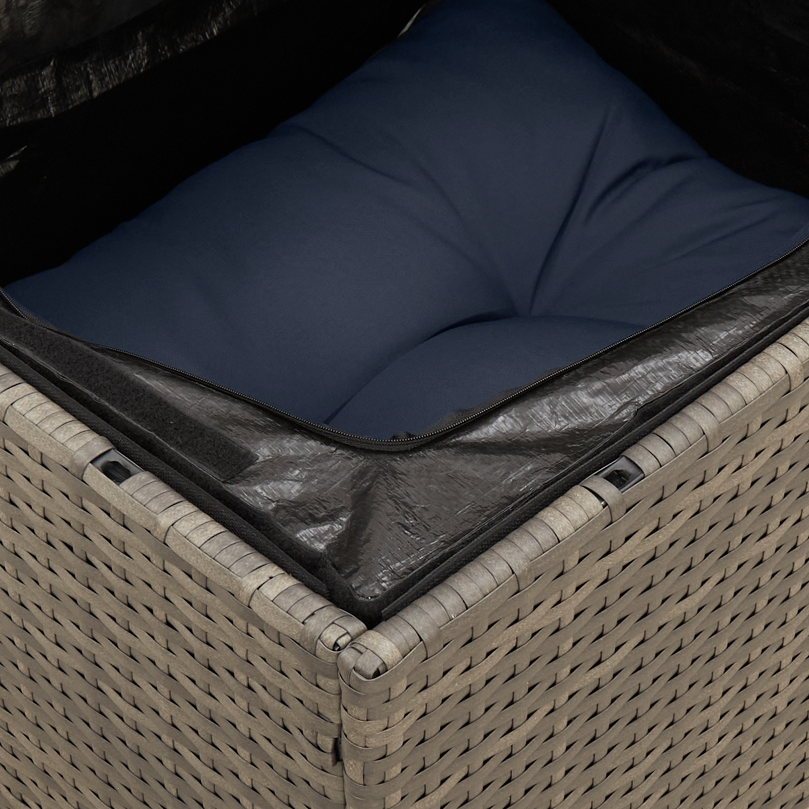 Sodo sofa su pagalve Pilka 172 x 62 x 69 cm Poli ratanas